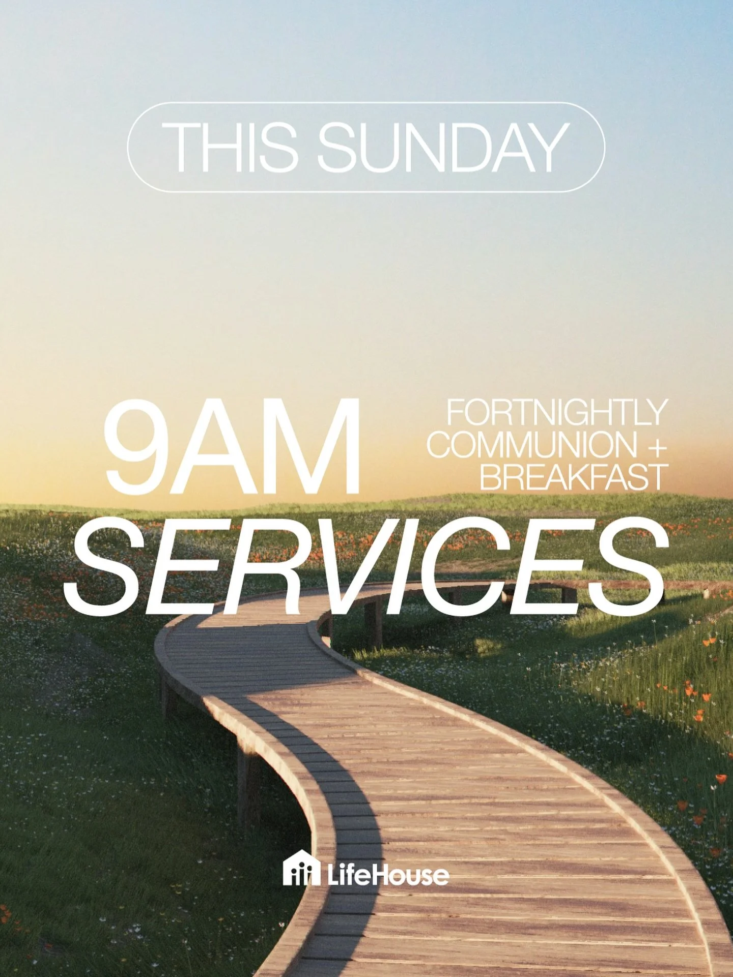 This Sunday our 9am Services are back! 💙 We&rsquo;d love to see you there for a great message from Ps Seb, with bacon and egg muffins for breakfast!