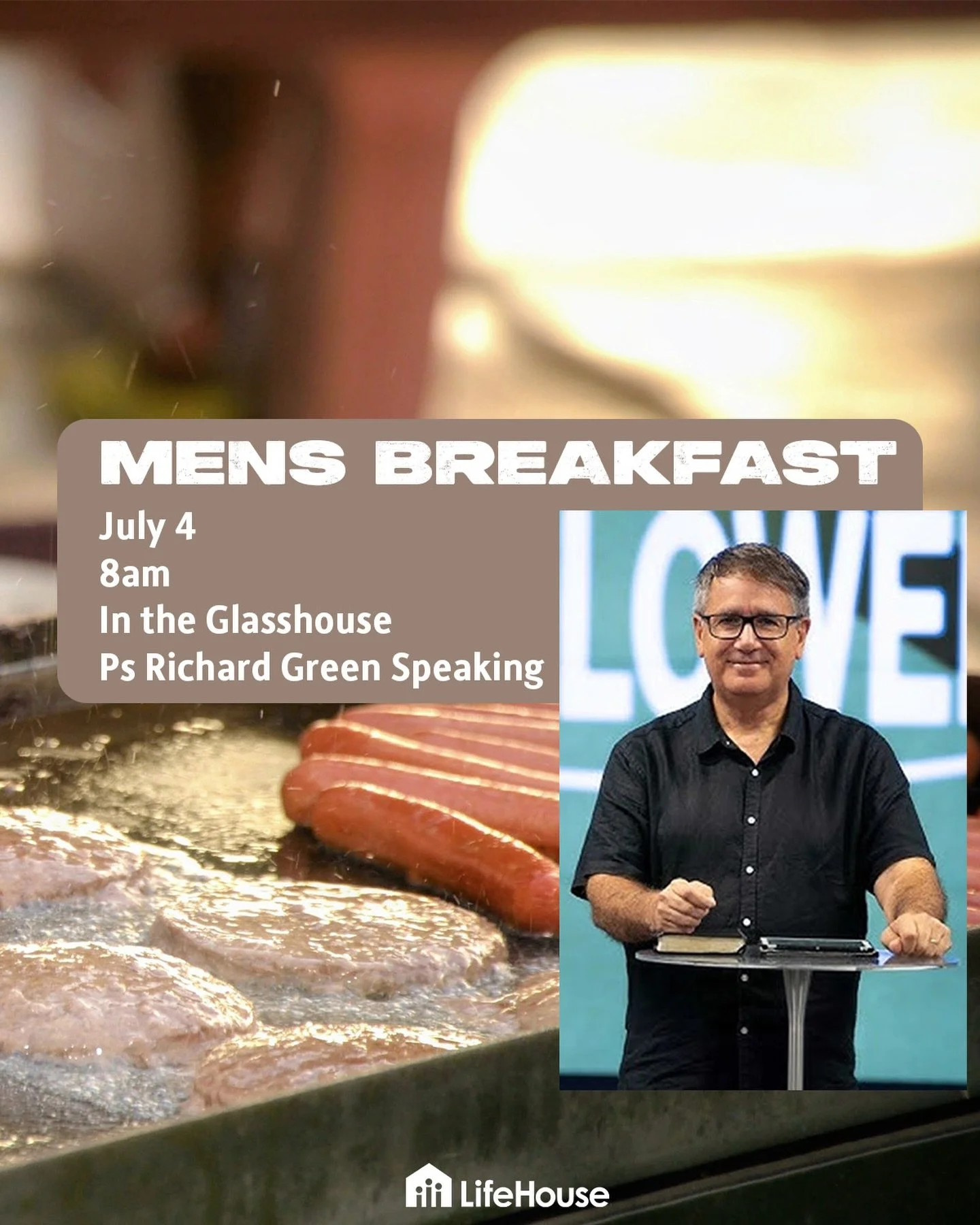 Join us tomorrow at 8am for Men&rsquo;s Breakfast with Richard Green? 🥓 🍳
