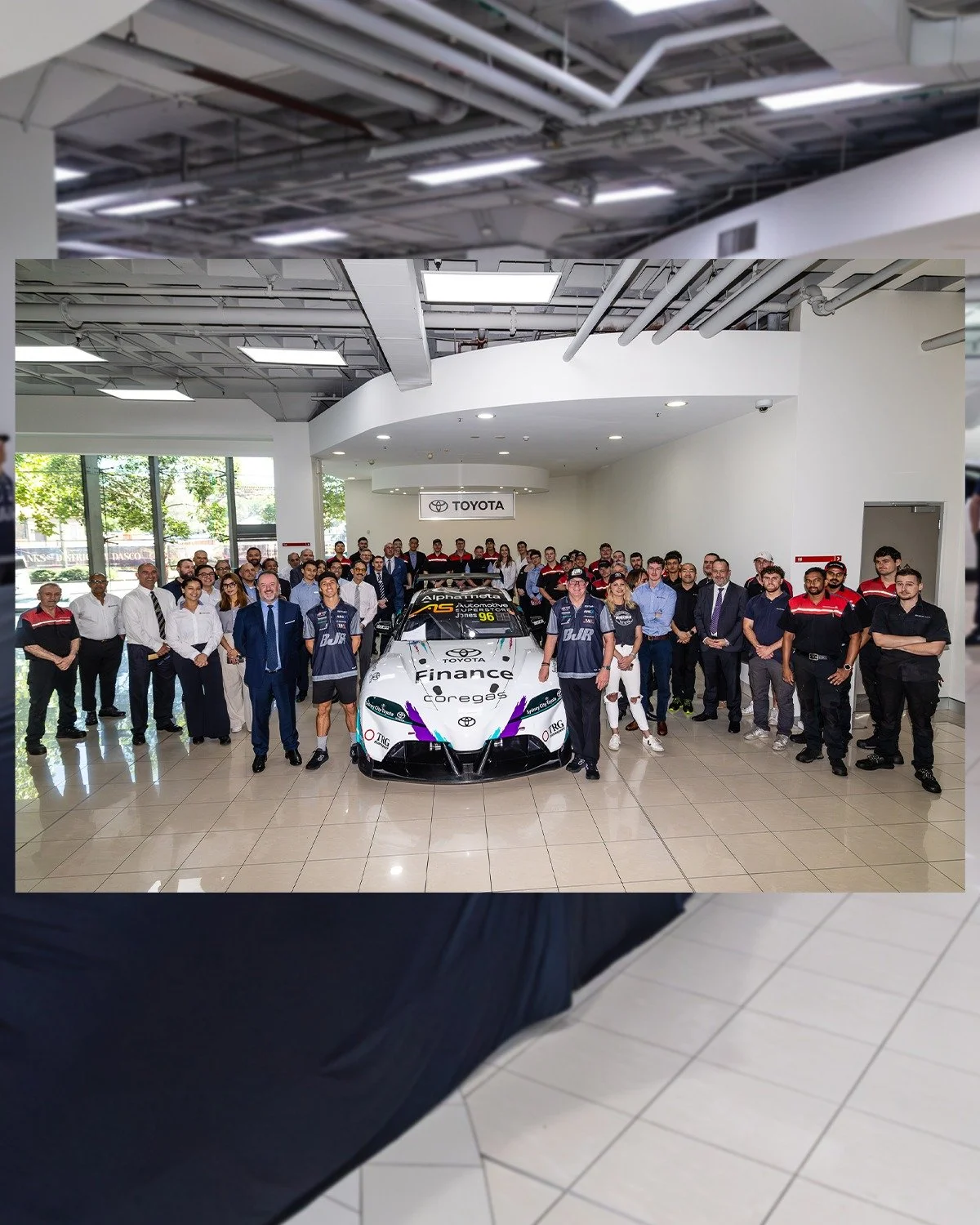 Yesterday we took the #96 GR Supra to @sydneycitytoyota. Being able to put a Supercar on the shrowroom floor and meet everyone was a great experience.