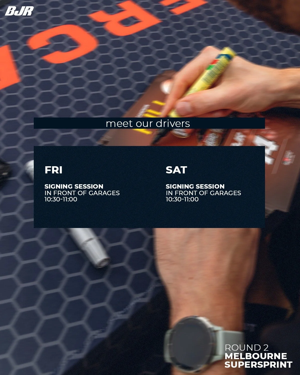 Swing by our garages at this time for meet Dre, Macca and Cam!