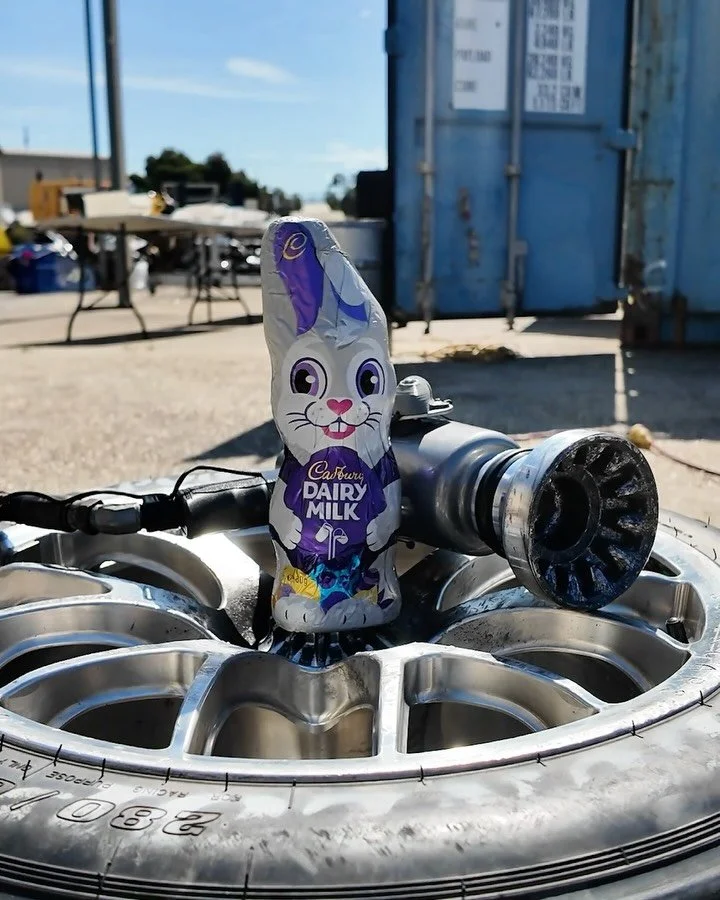 Easter Bunny dropped by the workshop.