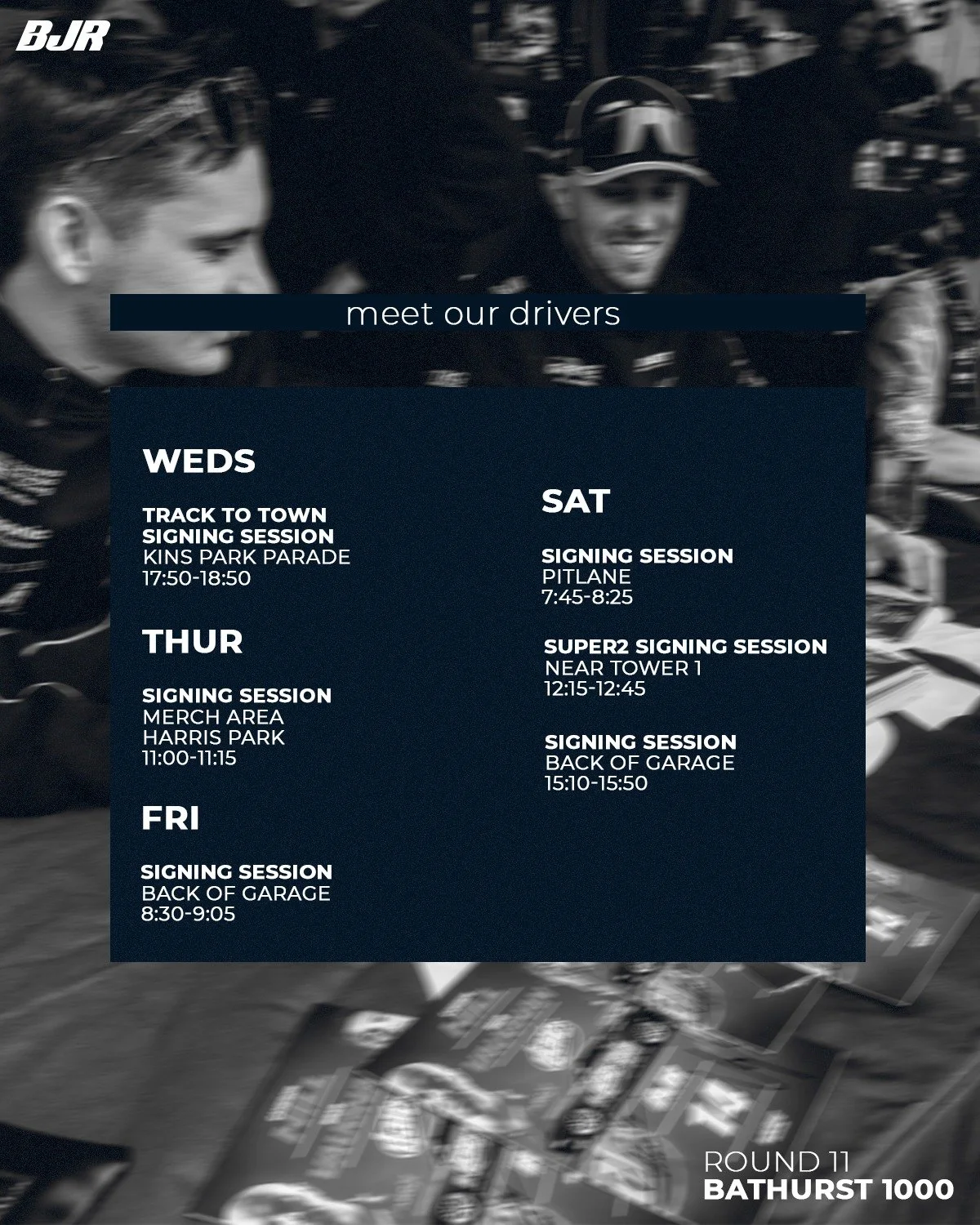 Where you can grab our boys' autographs this week.