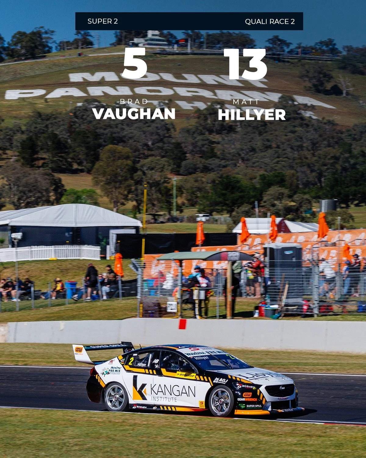 Where the Super2 boys will line up for this afternoon's race.