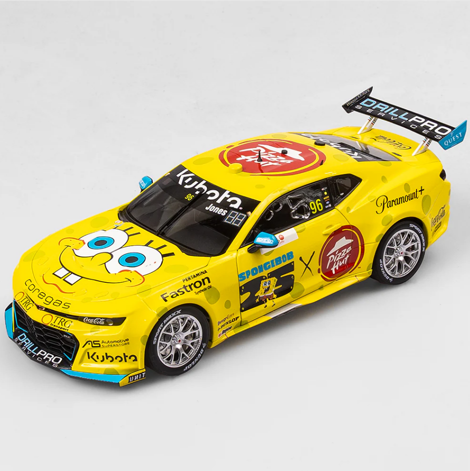 1:18 Brad Jones Racing Pizza Hut #96 SpongeBob SquarePants Chevrolet Camaro ZL1 - 2024 Melbourne SuperSprint (AGP)