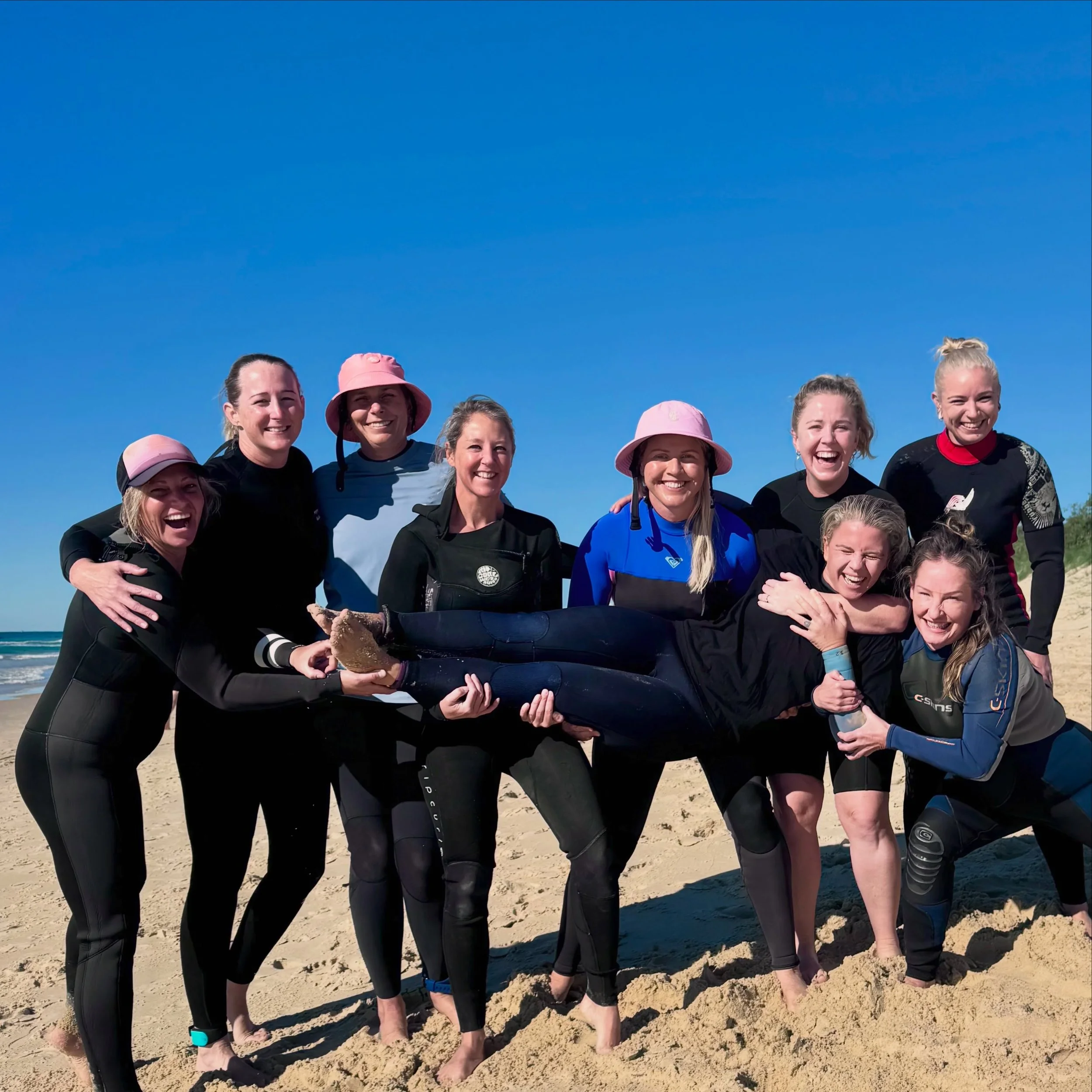Completely surfed out and our hearts are full 🩵
Weekend of waves, sunshine, good food, real coaching, belly laughs and genuine connection.

A bunch of legends came together, shared waves, cheered each other on and made memories that&rsquo;ll stick a
