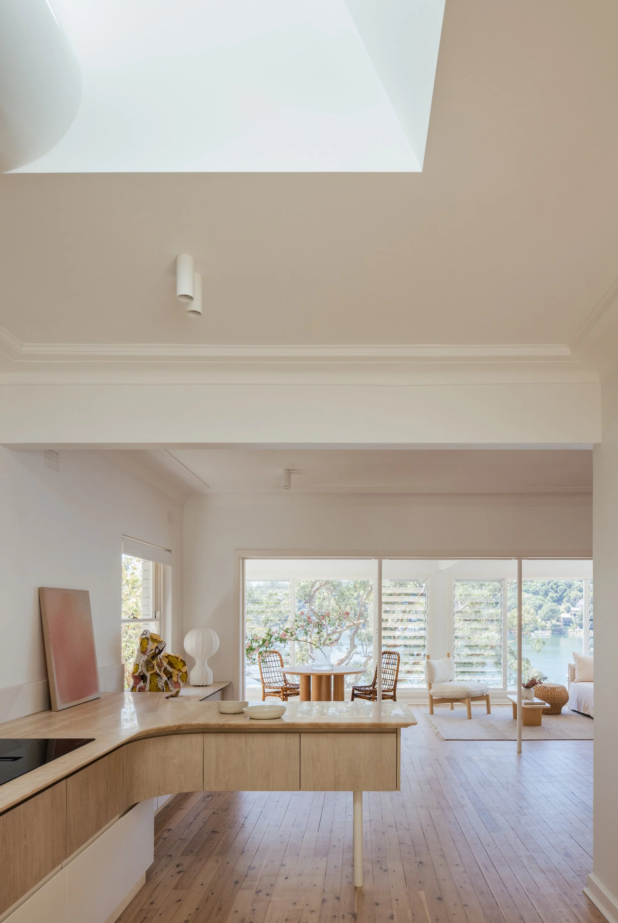 Kitchen with skylight