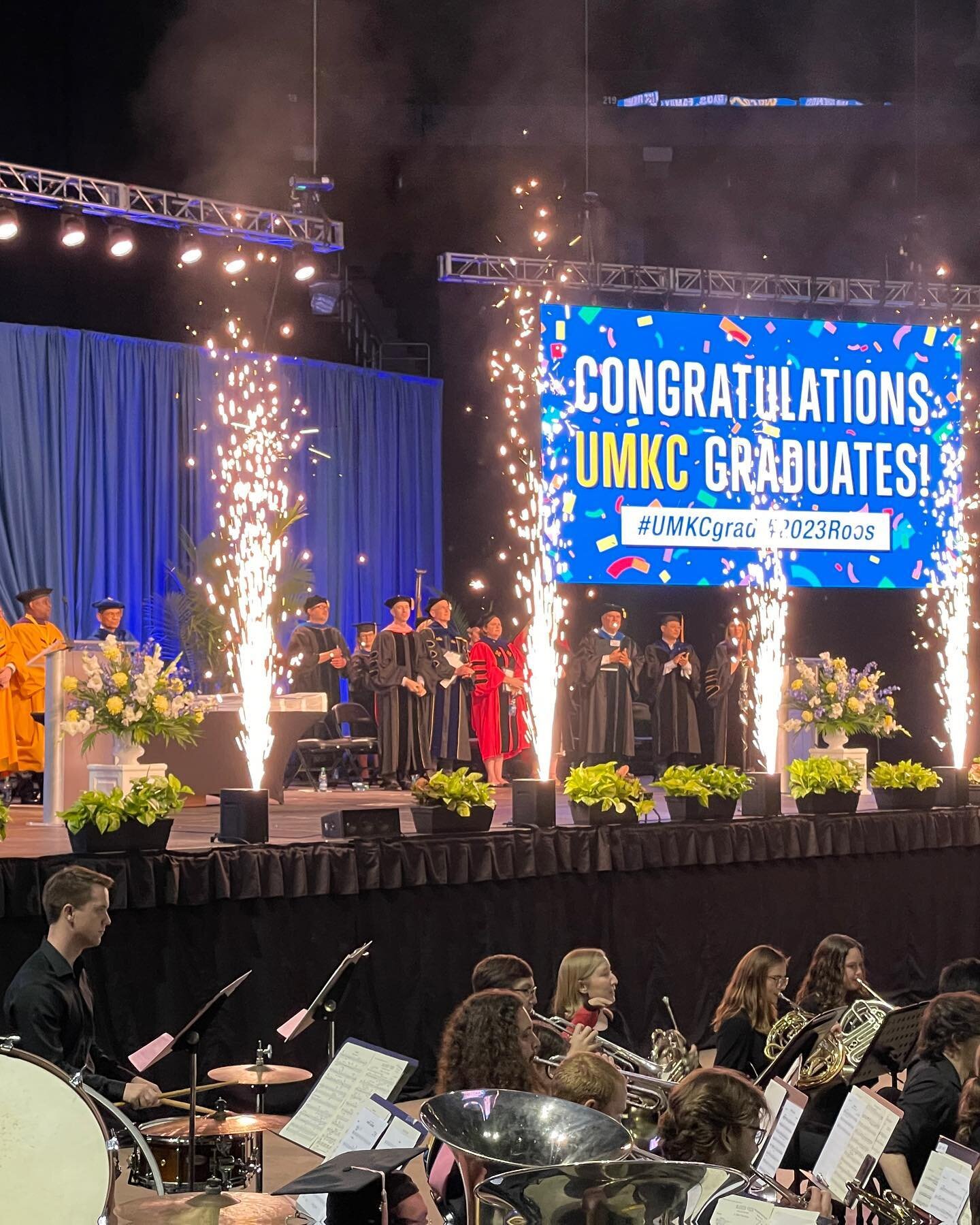 As if attending @umkcinkansascity graduation as a special guest wasn&rsquo;t enough, I found out that Chancellor @mauliagrawal and I are birthday twins. He was kind enough to share his cake with me. Thankful for a great birthday celebrating the accom