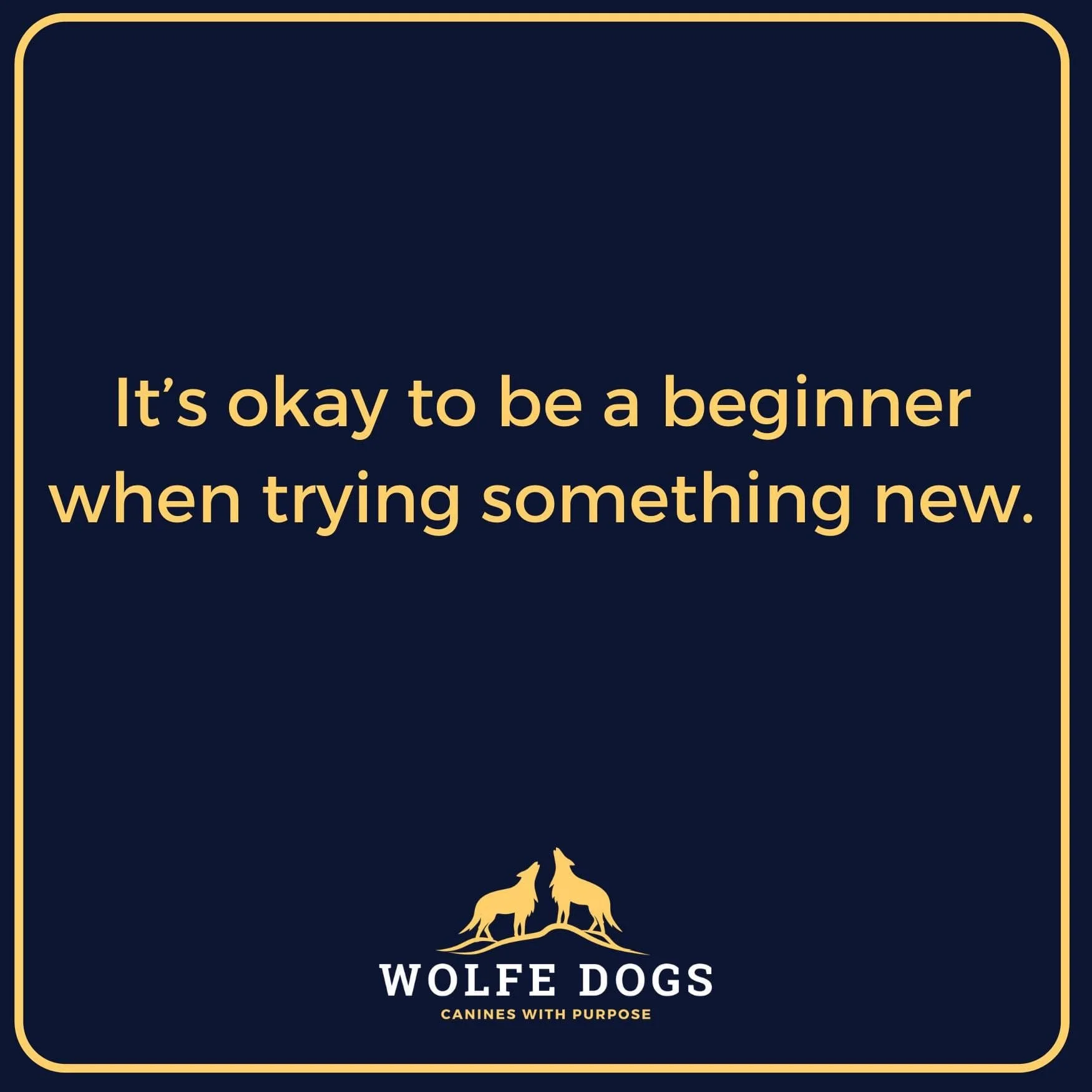 It’s okay to be a beginner when trying something new