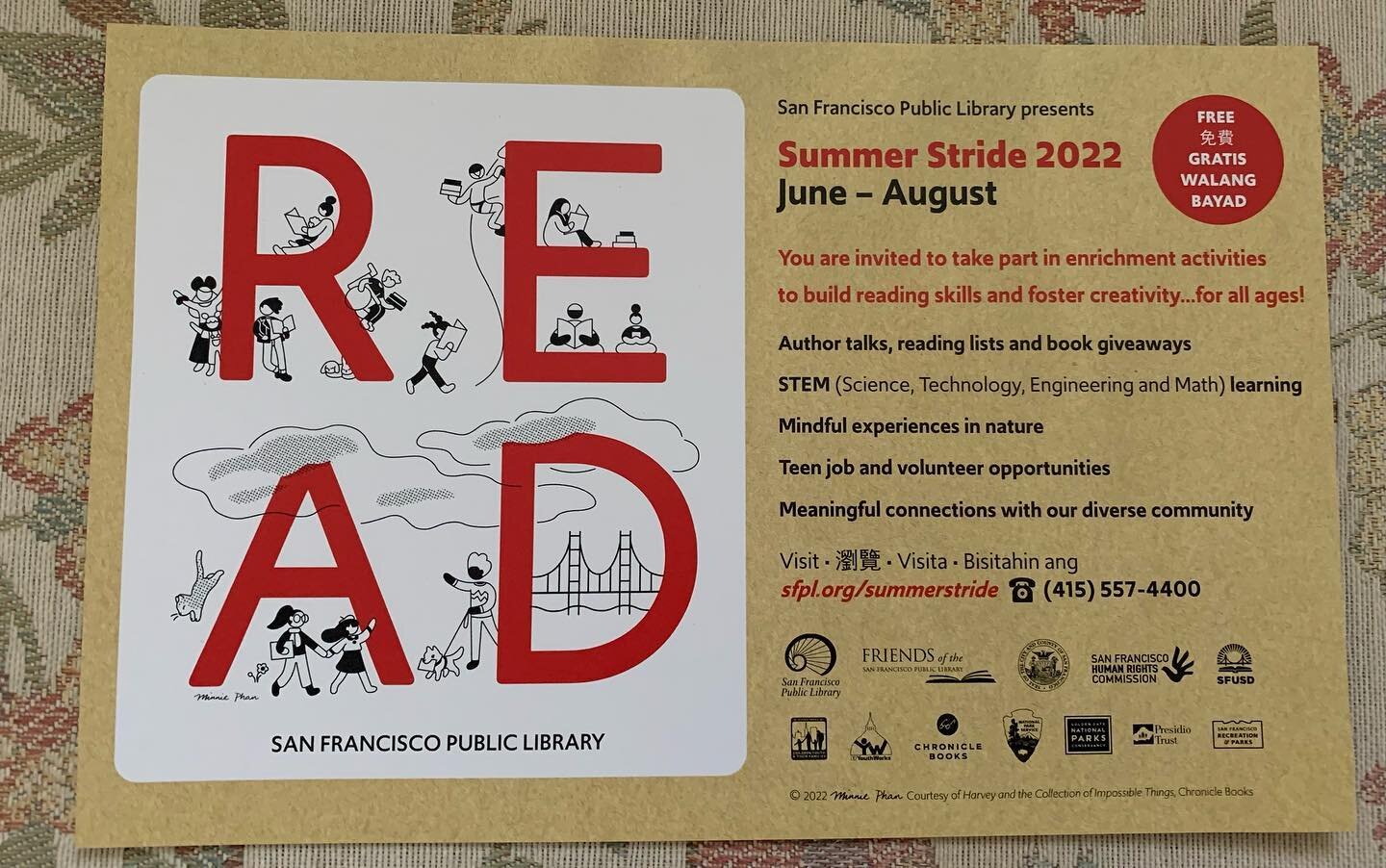 As I read with my #546plan peeps, I&rsquo;m thrilled that Harvey and the Collection of Impossible Things is part of 2022&rsquo;s Summer Stride reading program at the San Francisco Library. And the great Minnie Phan is the program&rsquo;s artist. Join