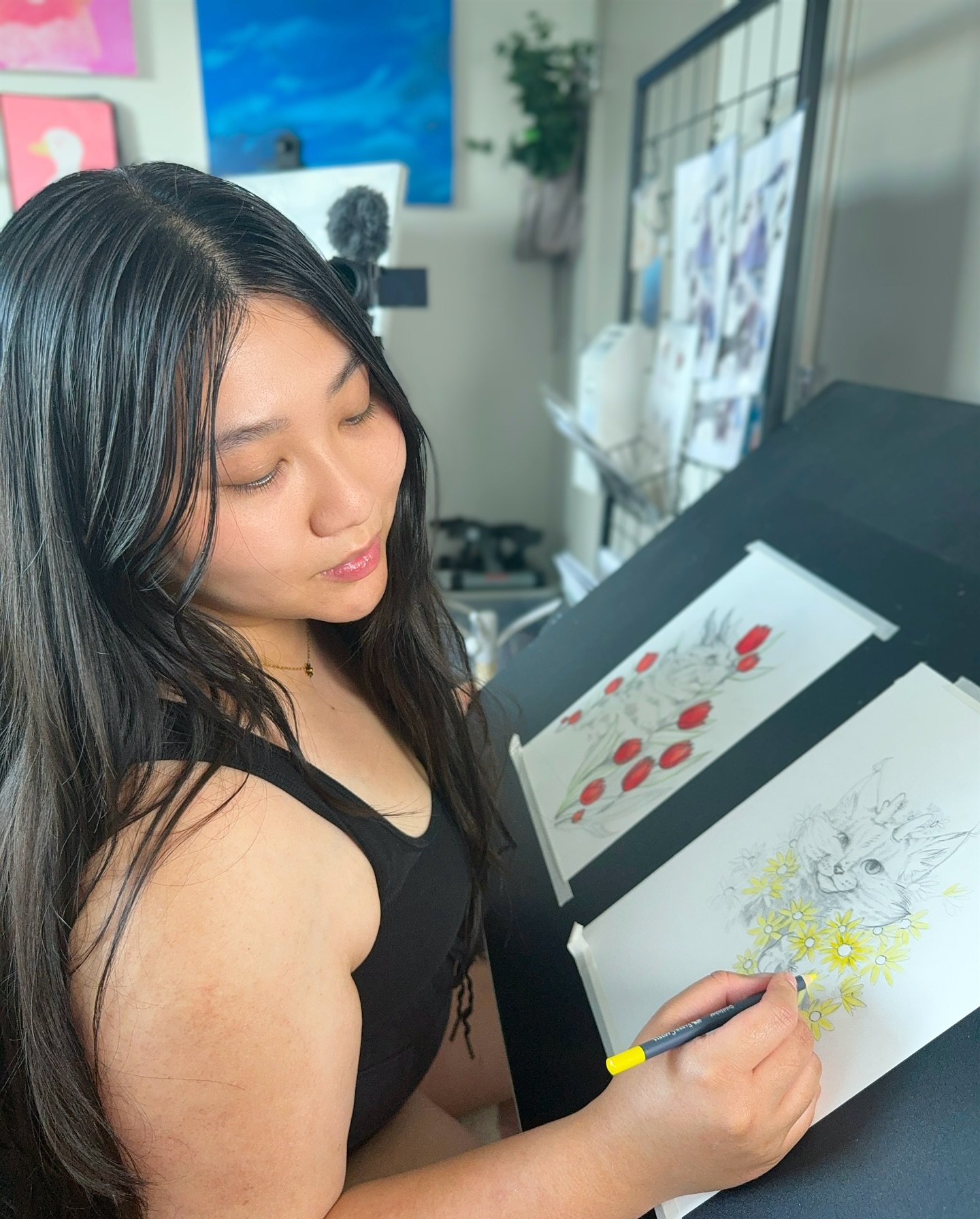 Took me years to find a fun traditjonal style but I'm glad I did. 🌼

#artist #freelanceartist #contentcreator #art  #artcommissions #cartoon #illustration  #digitalart #artsythi #multimediaart #mixedmedia