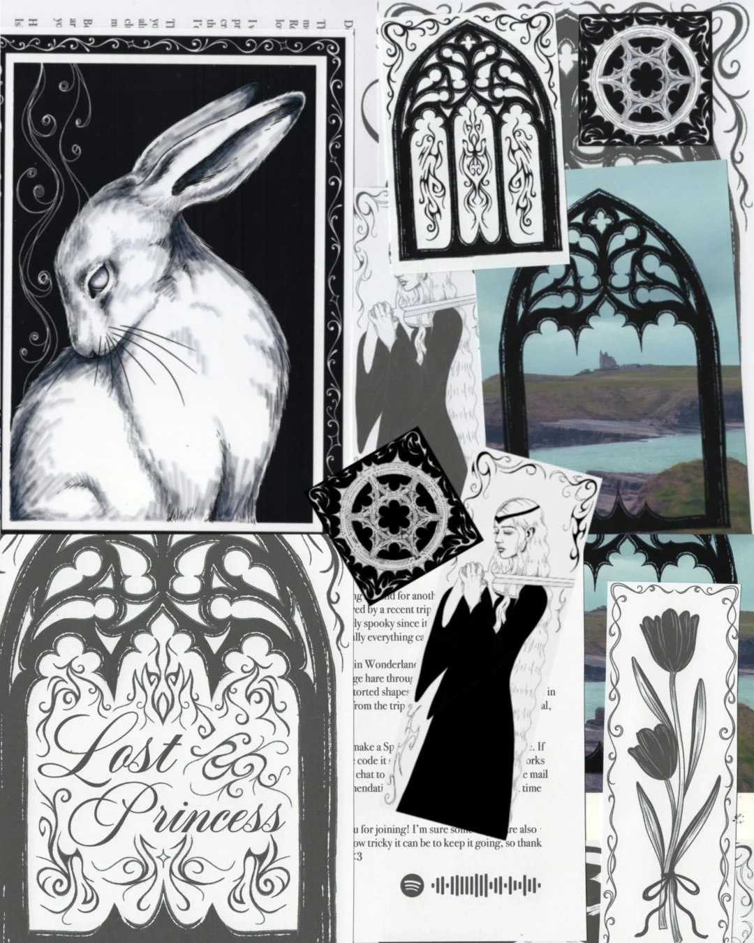 Octobers edition of Mail Club!! &pound;6.50 inc. postage <3 It includes:

A5 semi glossy print
4x6&rdquo; glossy print
Double sided bookmark 
2x Vinyl Stickers
Letter with printed backing 

I&rsquo;m so grateful to the little group of you who have