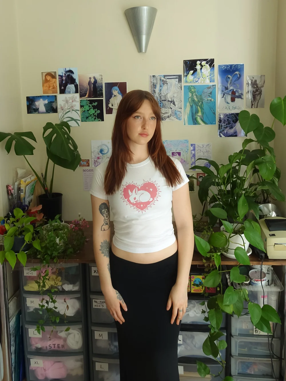 Bunny baby tee - Pink/White — ISLA READ