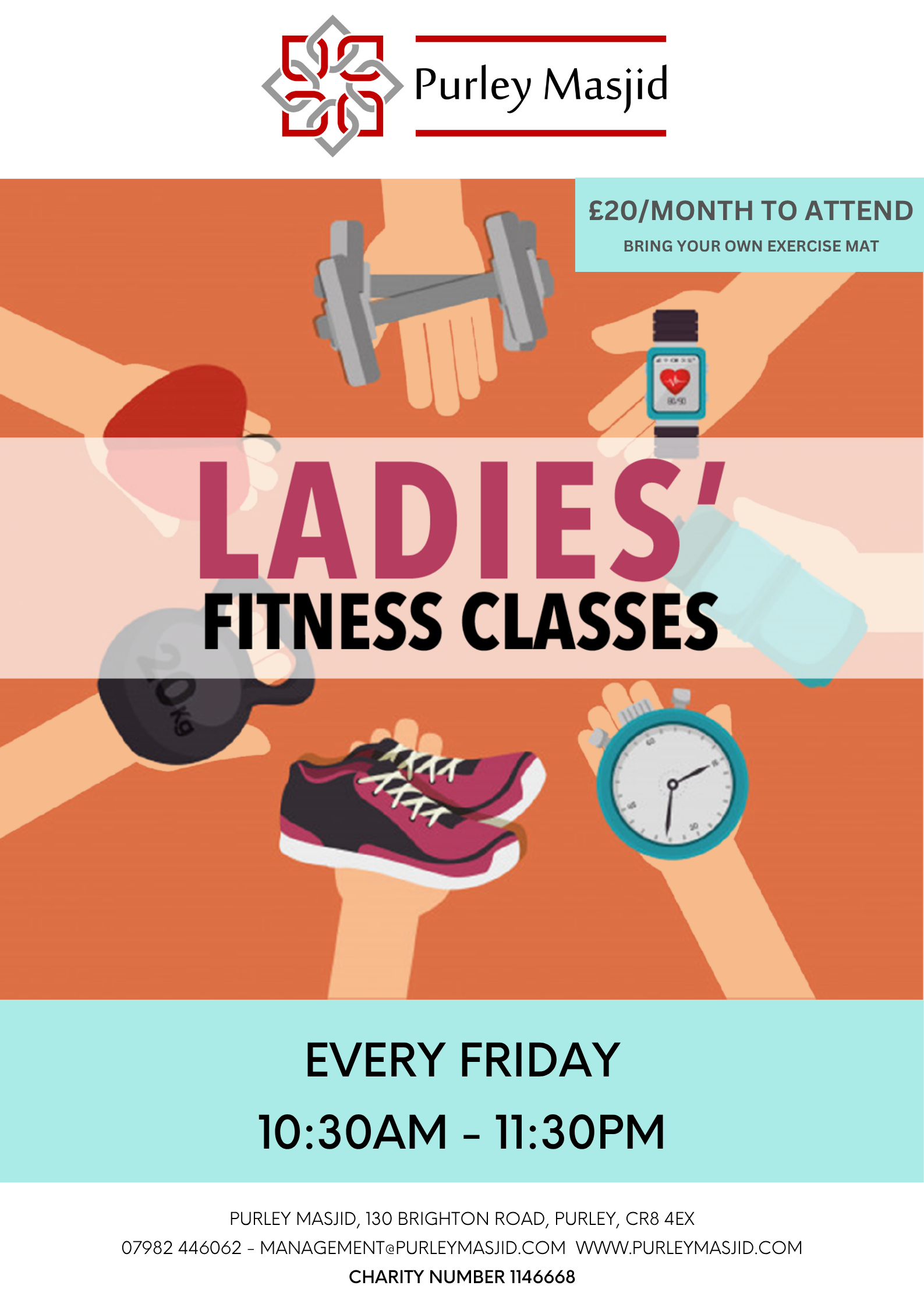 Purley Masjid - Sisters' Fitness Class Fridays- From December 2024.png