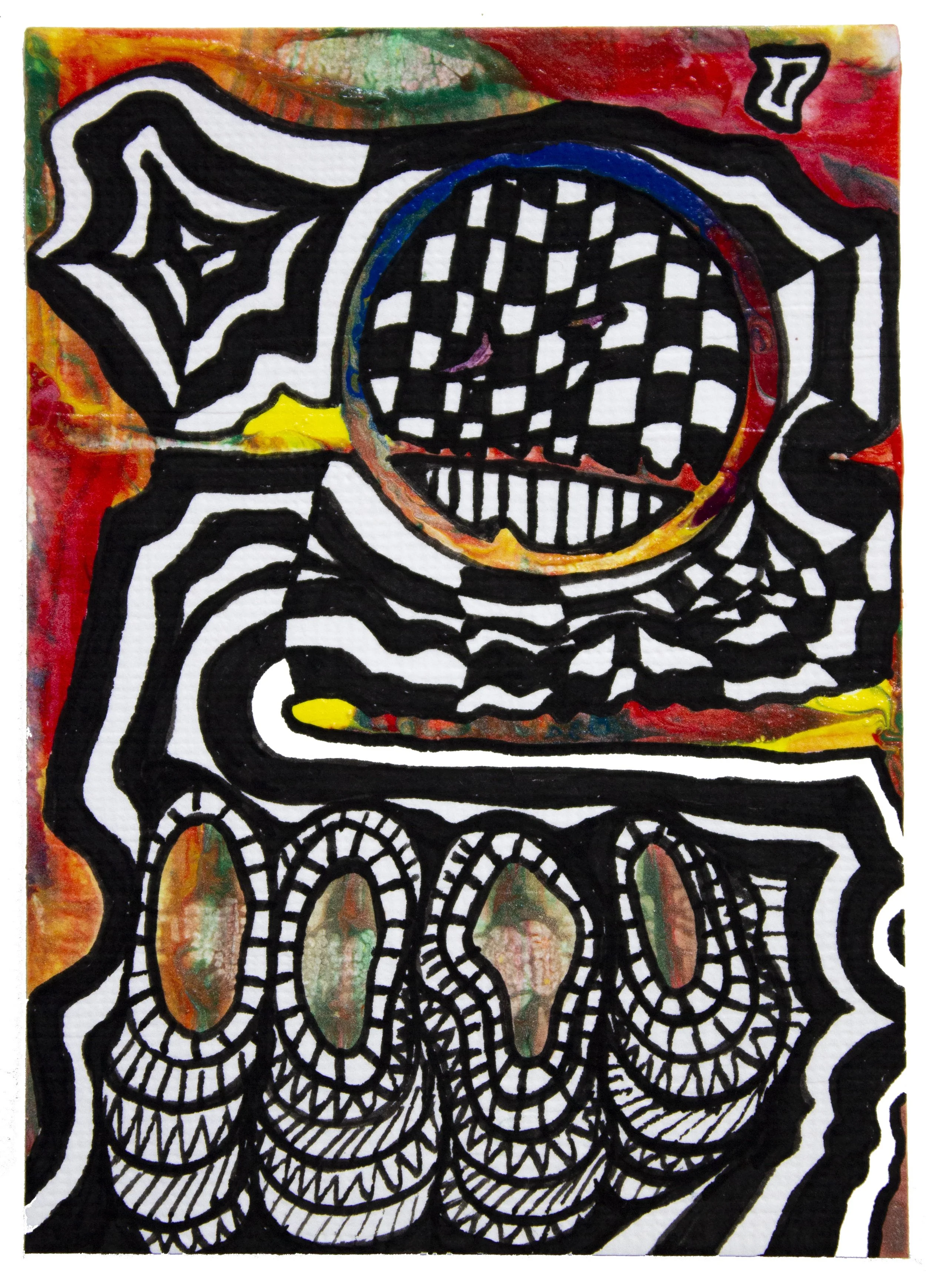"Psychedelic Drip Print 6"