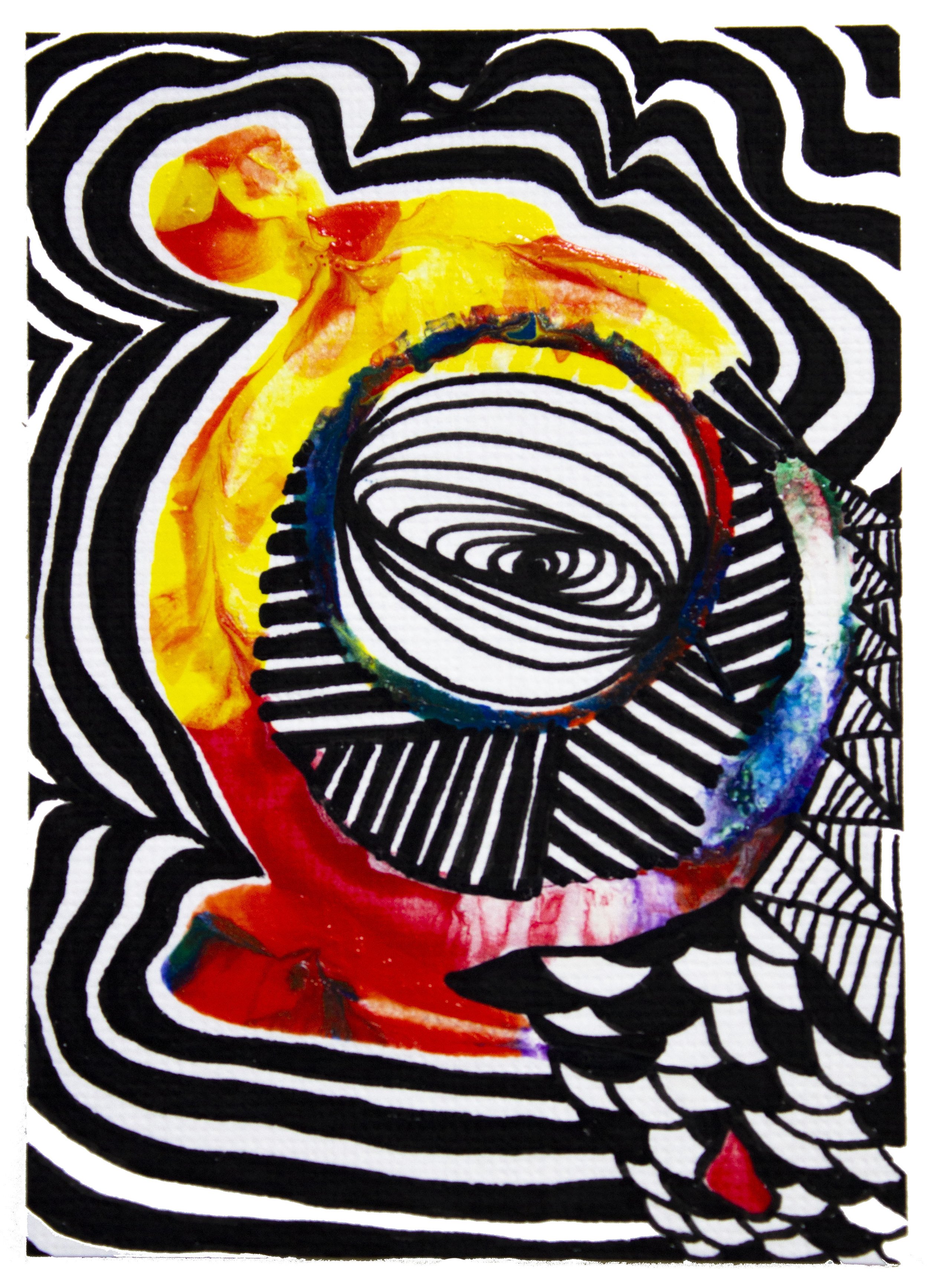 "Psychedelic Drip Print 3"