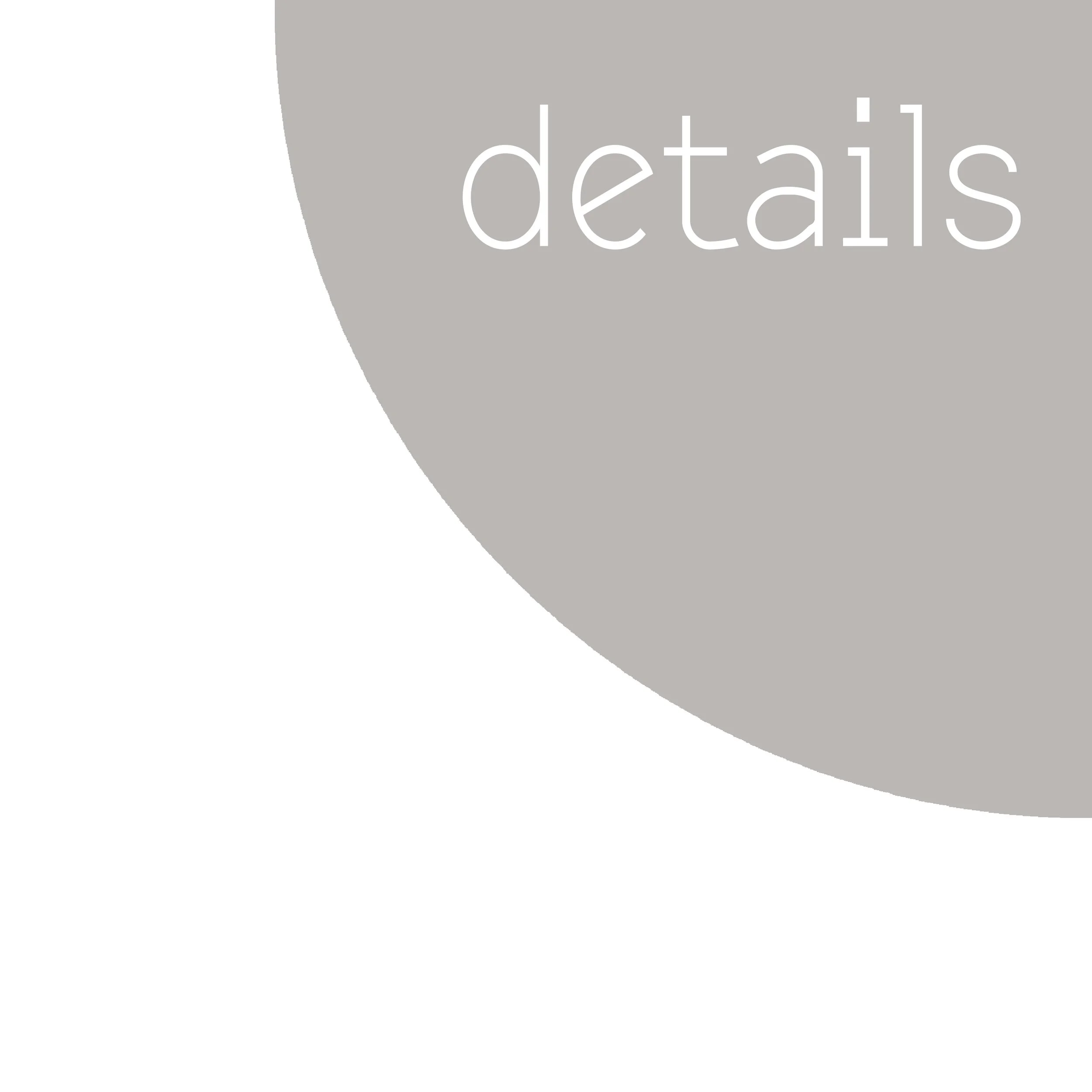 Gray background with the word 'details' written in white lowercase letters.