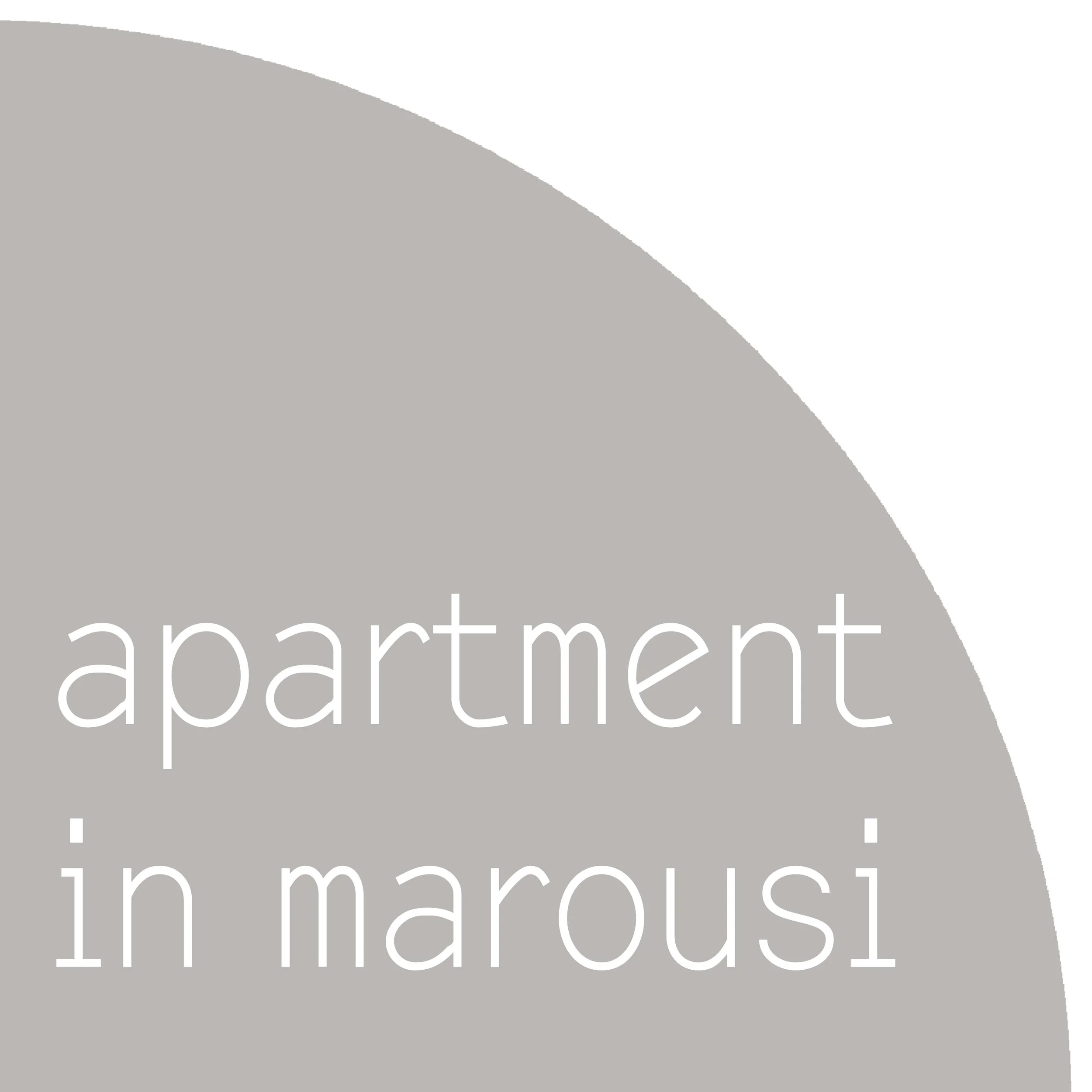 Gray background with large white text reading 'apartment'.