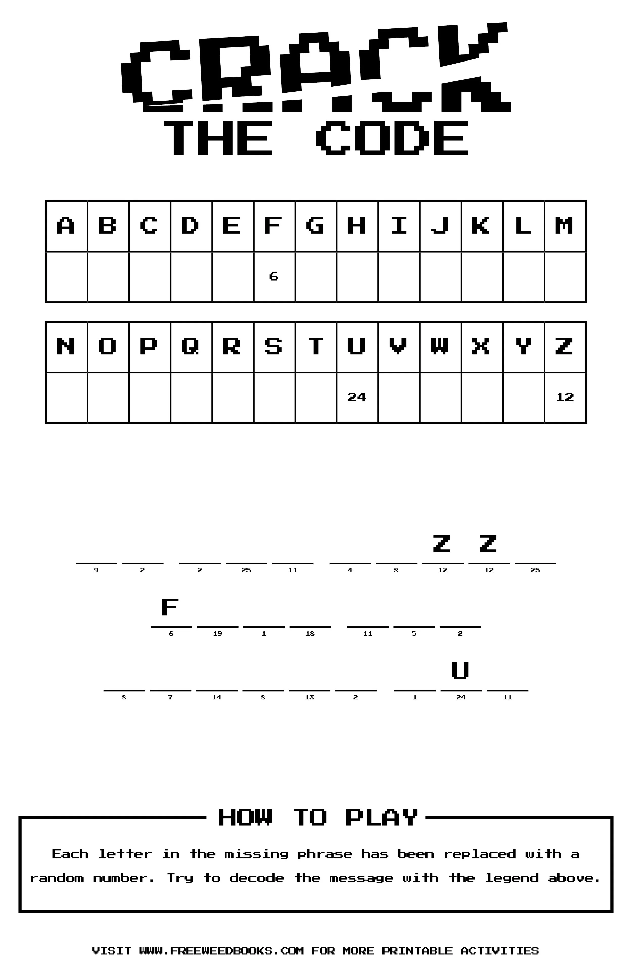 Marijuana Themed Cryptogram Puzzle
