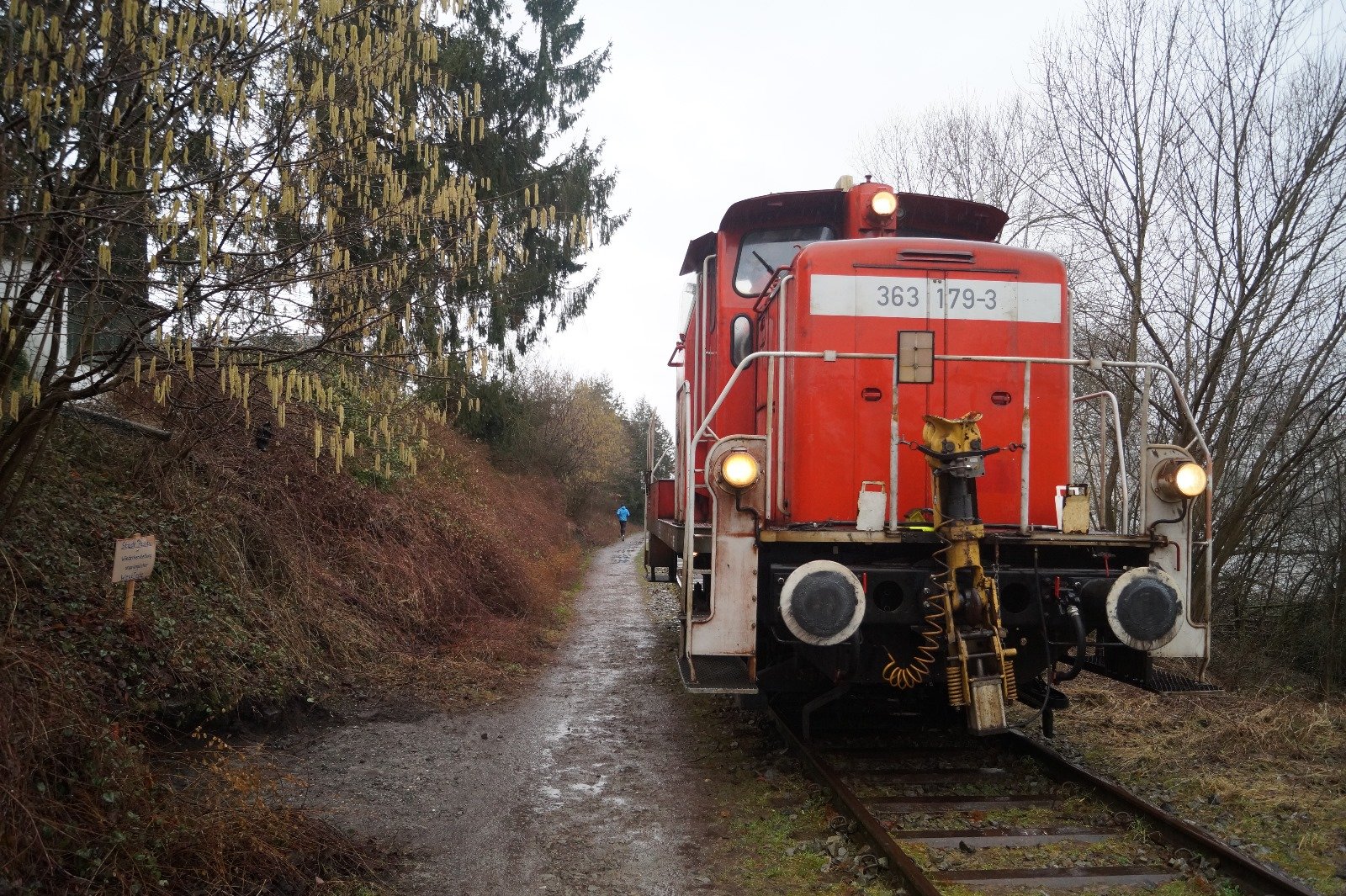 Lokzug in der Innstadt am Weg nach Passau-Lindau