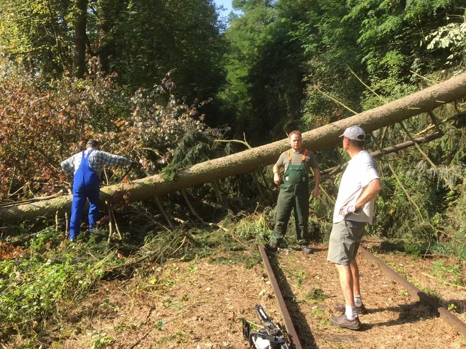 Sturmschäden Bahnhof Grubweg