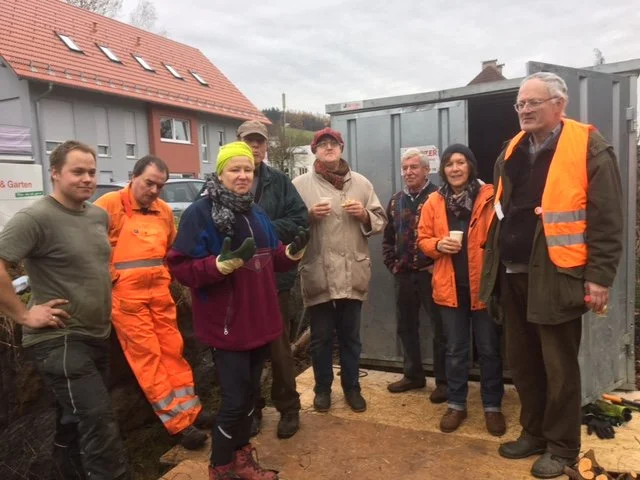 Fleißige Helfer machen Pause