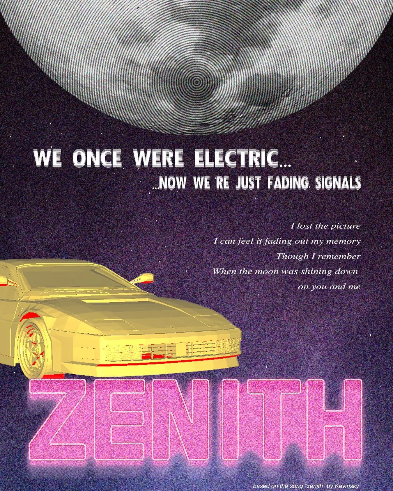 DESIGN EXPERIMENT 🧪 Inspiration war der Song Zenith von Kavinsky. Nostalgie, Vapor Wave, 80s/90s, bissle trashy, bissle neon core.