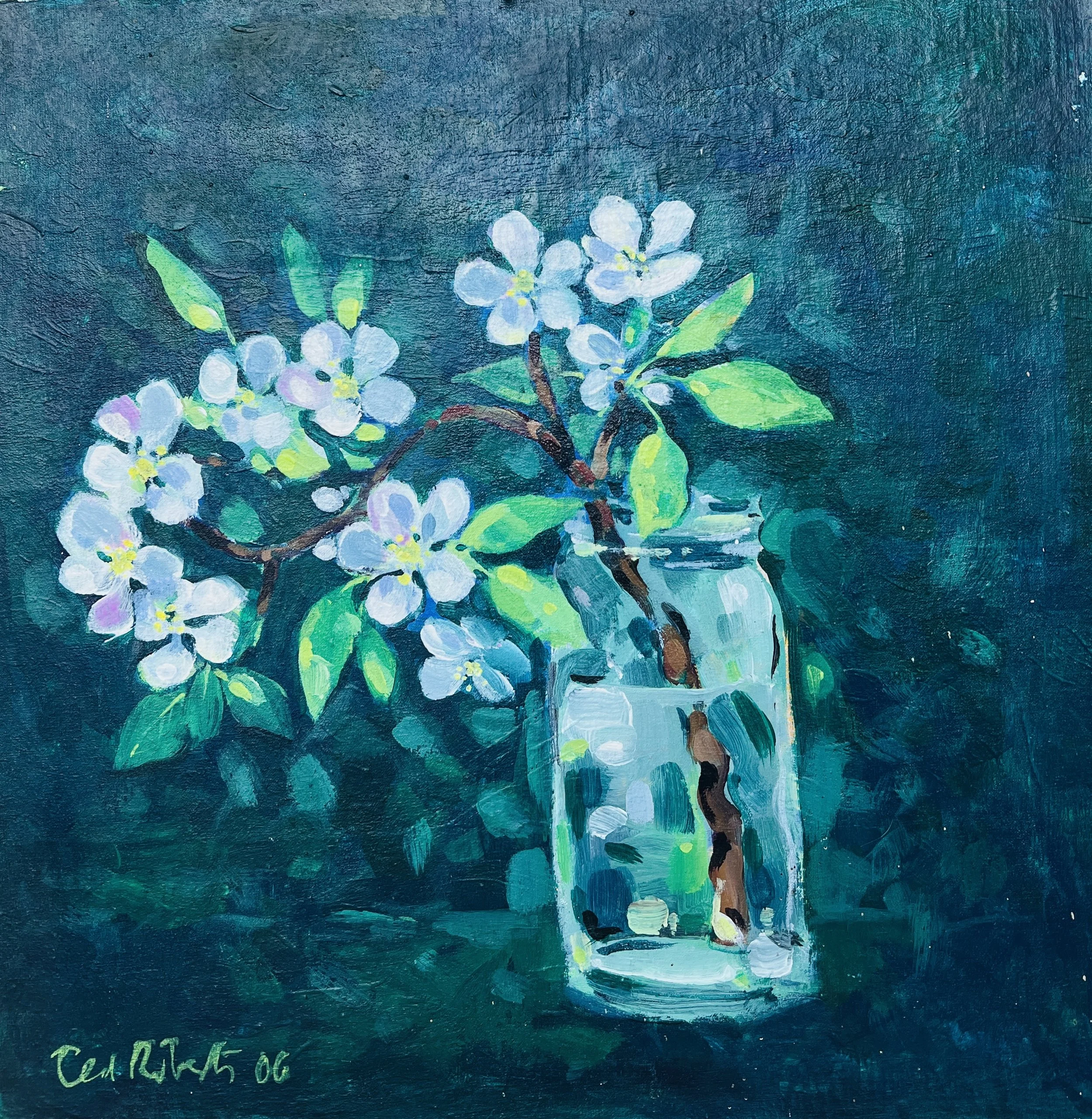 Apple Blossom. 2006. Acrylic on board. 37cm x 37cm Ref: 1028