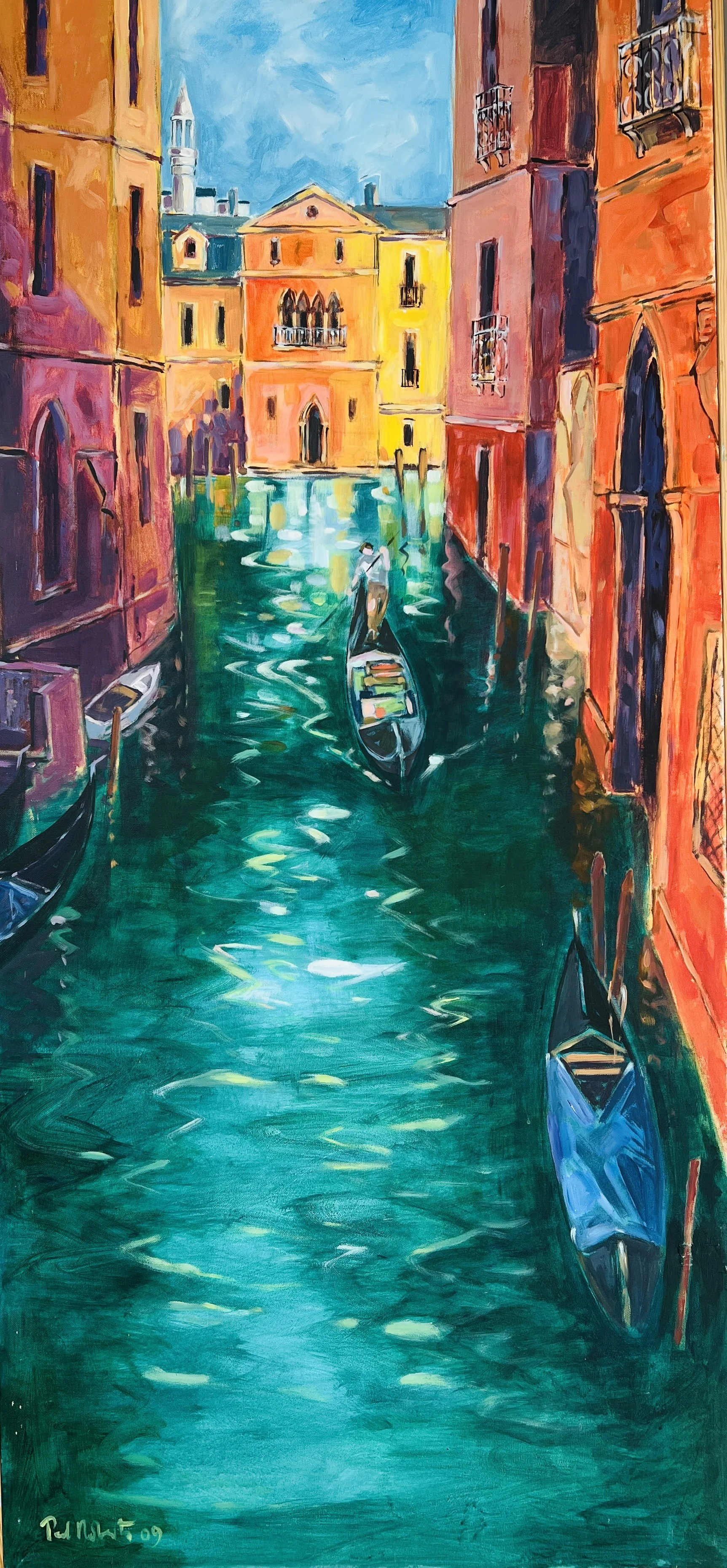Venetian backwater. 2009. Acrylic on canvas. 141cm x 68cm Ref: 1352