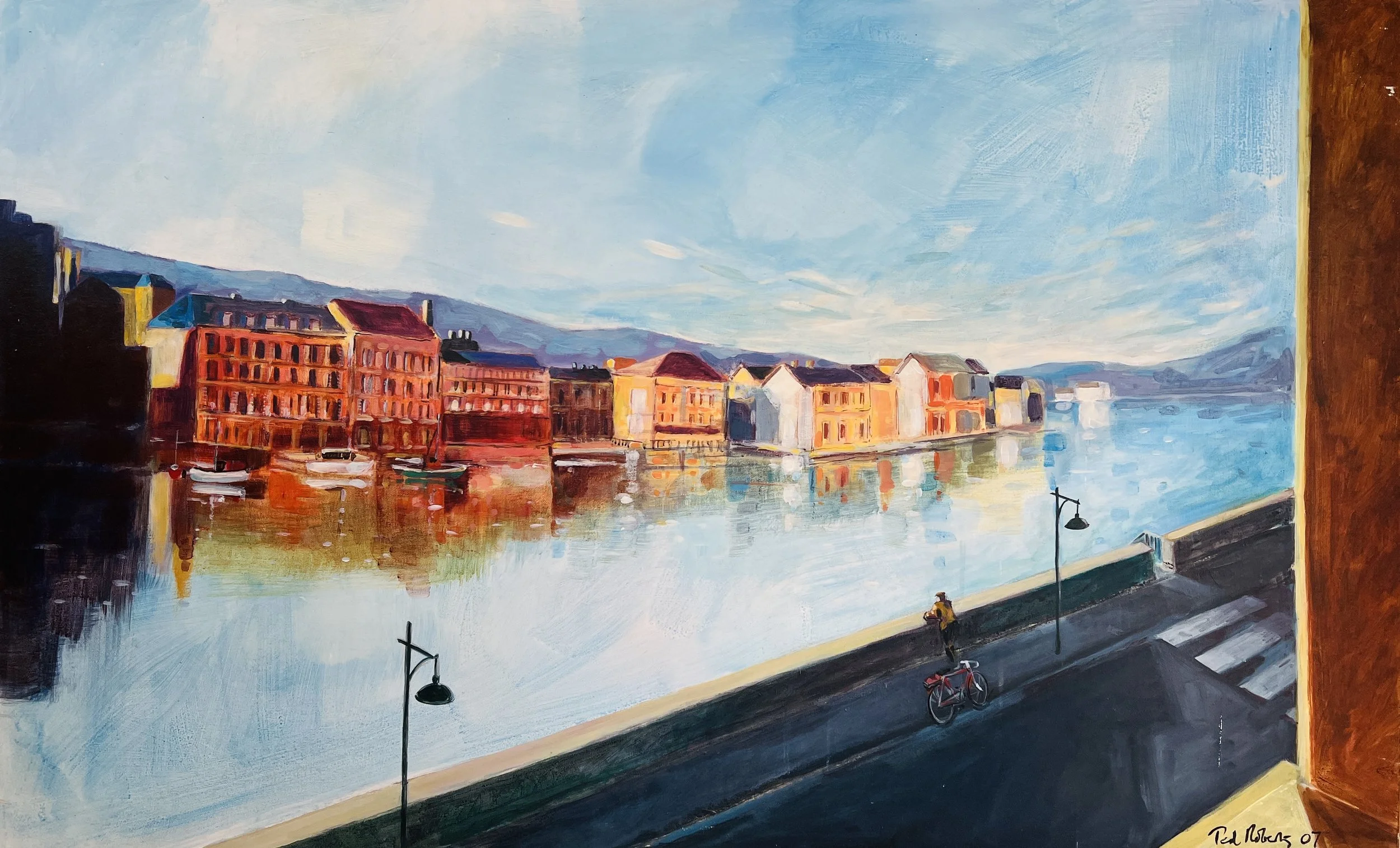 Pause for thought. 2007. Acrylic on canvas. 78cm x 124cm Ref: 1353