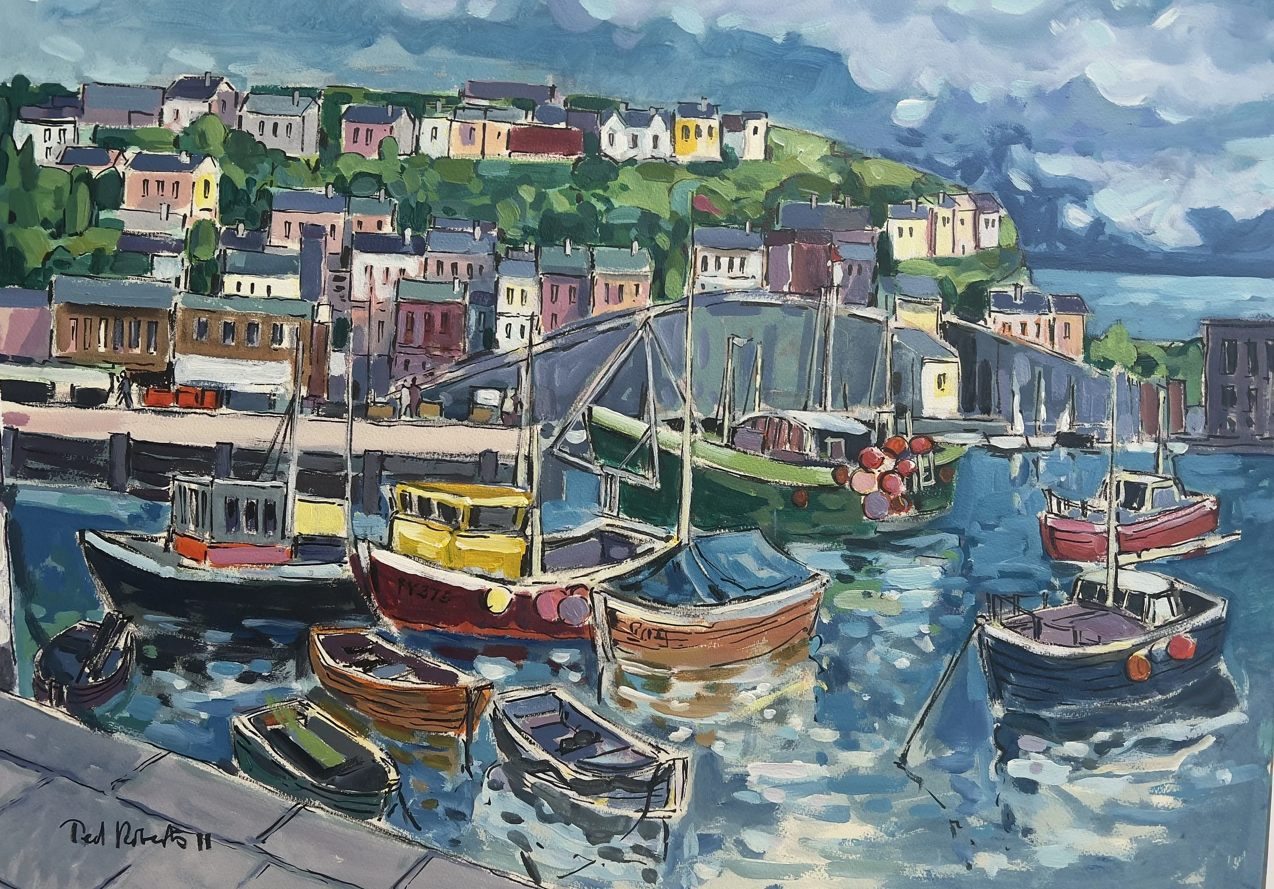 Harbour. 2011. Mixed media on paper. 50cm x 70cm £300 Ref: 2063