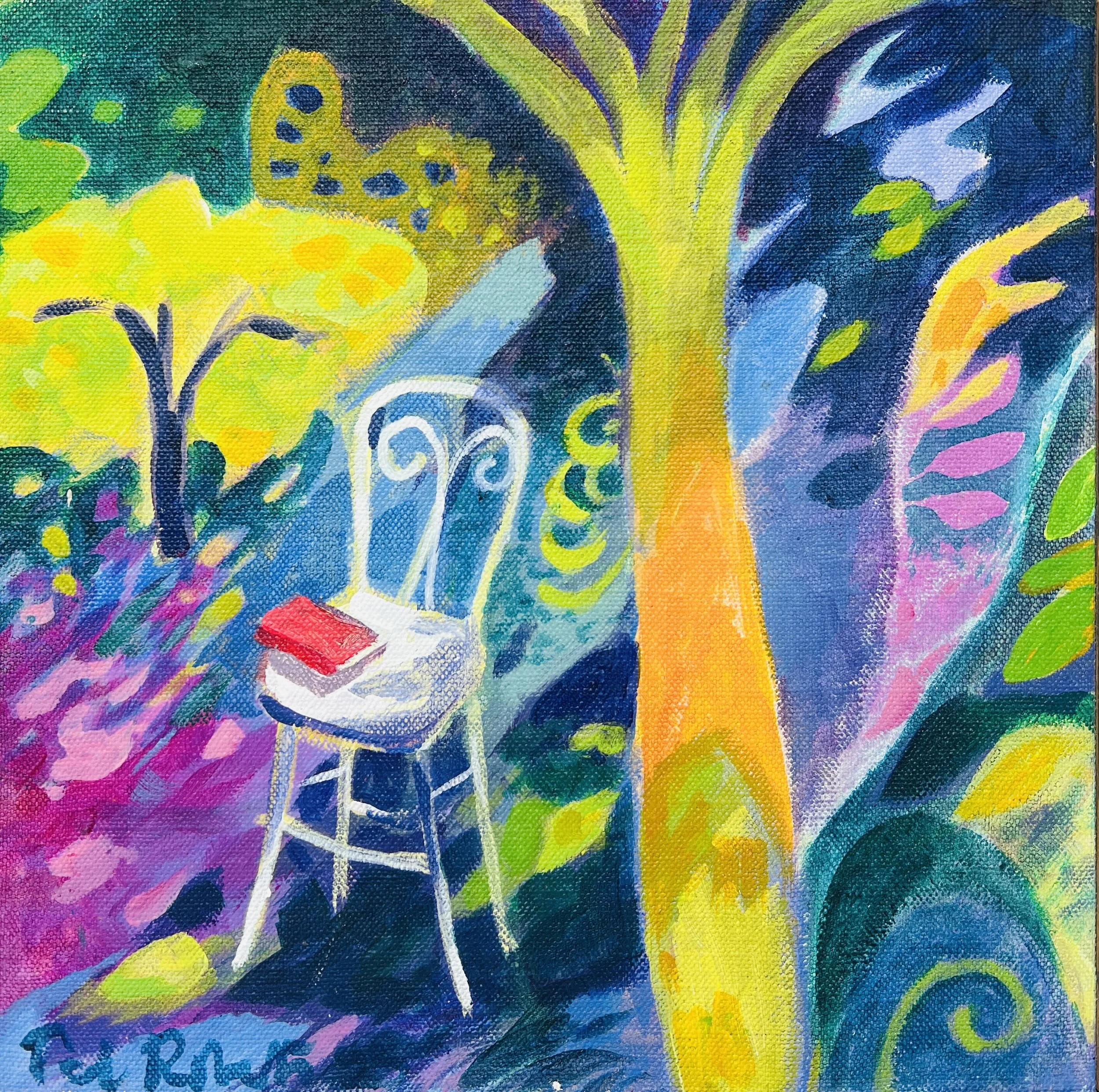 The red book. 1995. Acrylic on canvas. 25cm x 25cm Ref: 1036