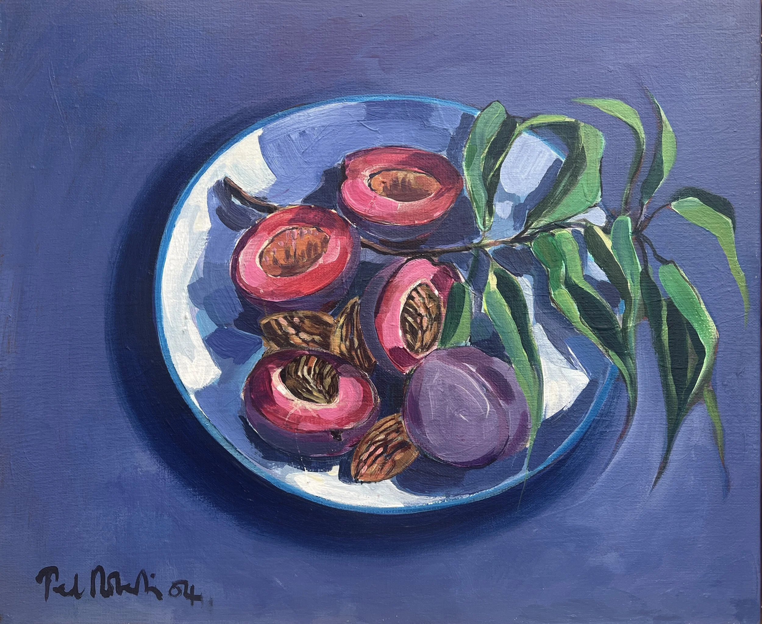 Wild Peaches. 2004. Acrylic on canvas. 39cm x 46cm Ref: 1135