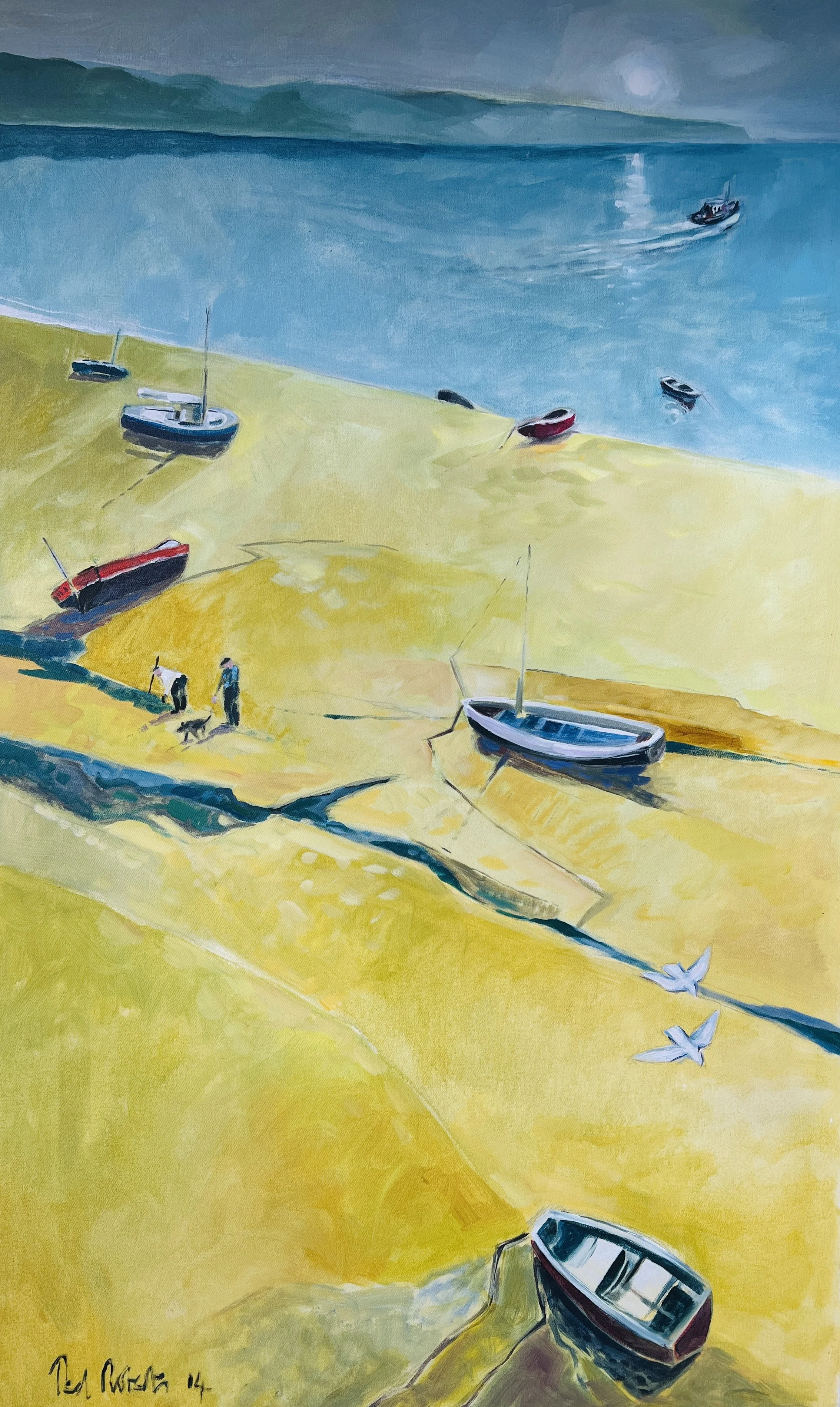 Early one morning. 2014. Acrylic on canvas. 150cm x 91cm Ref: 1350