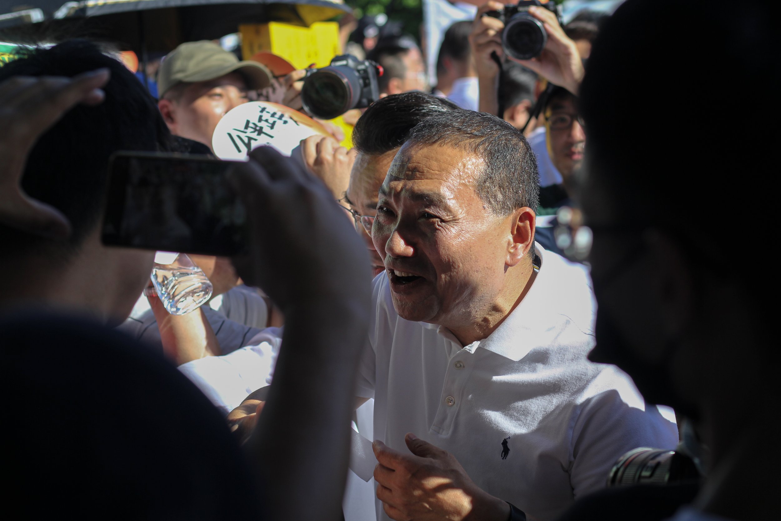 Hou Yu-ih 侯友 also spoke at the 公平正義救台灣 (Housing Justice Rally) in Taipei, Taiwan on July 16, 2023. He is the presidential candidate for Taiwan's main opposition party Kuomintang (KMT). Hou is also the current mayor of New Taipei. During his speech, t