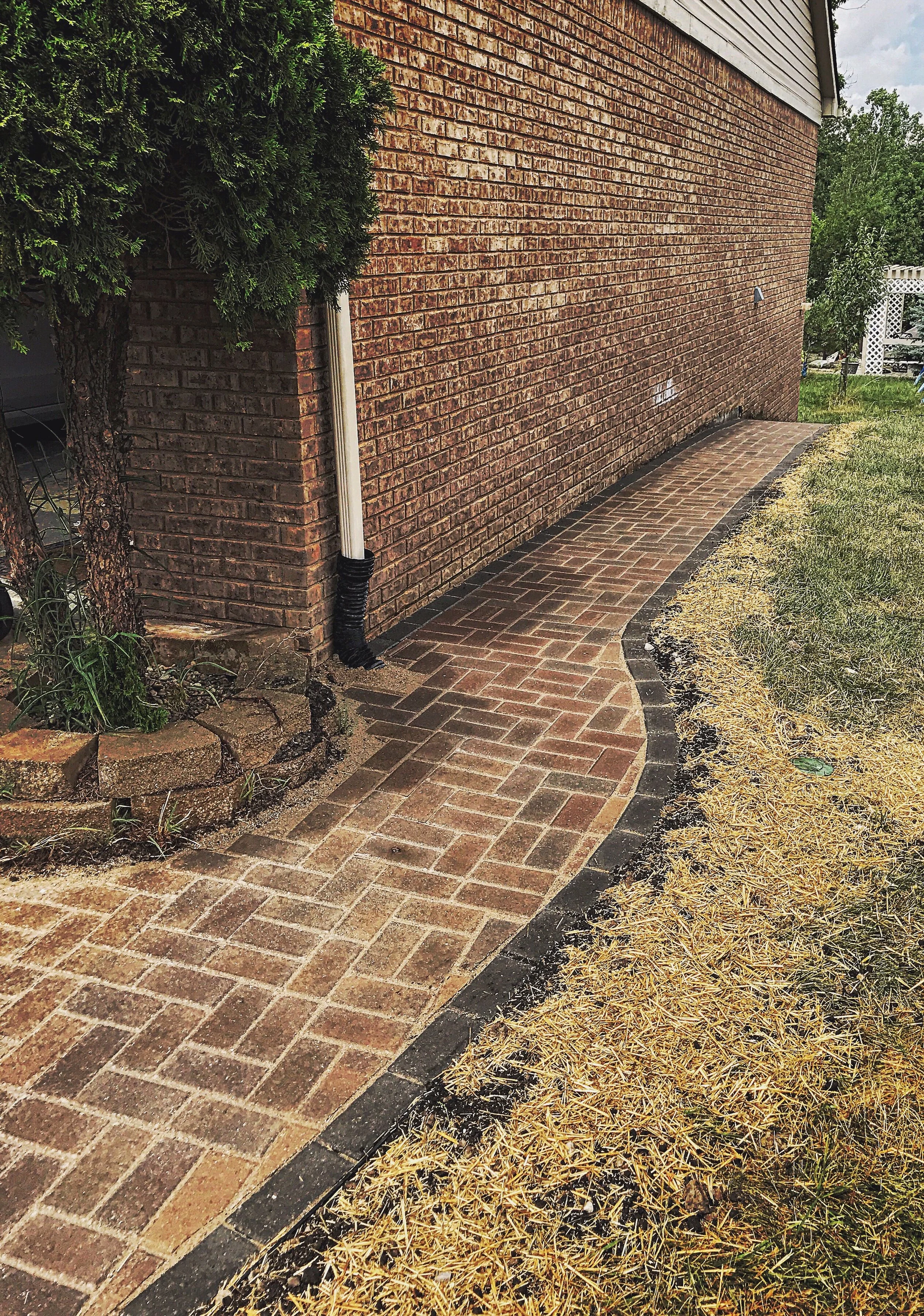 Saline, MI - Brick paver walkway. 