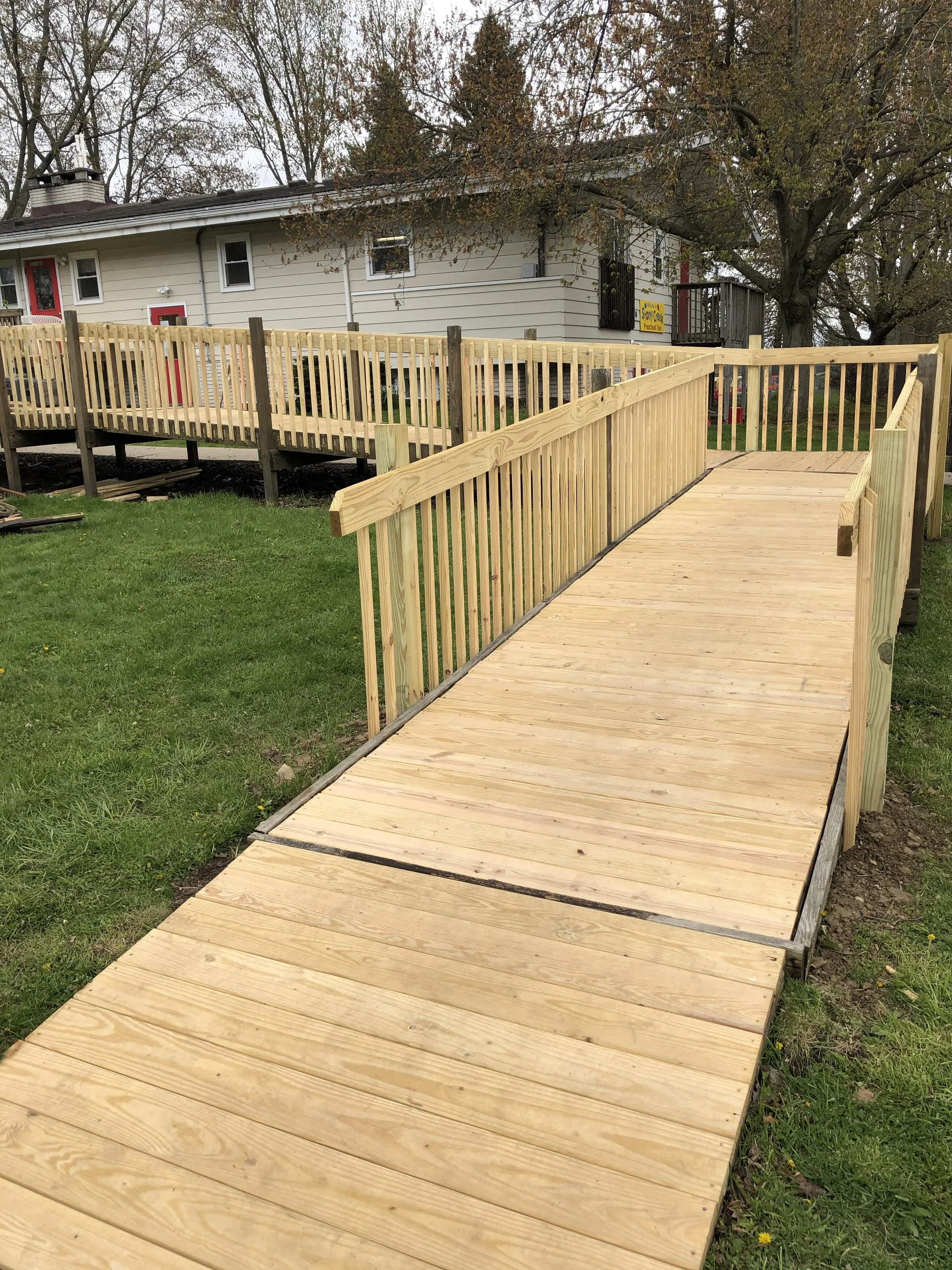 Ann Arbor, MI - Wood deck ramp. 