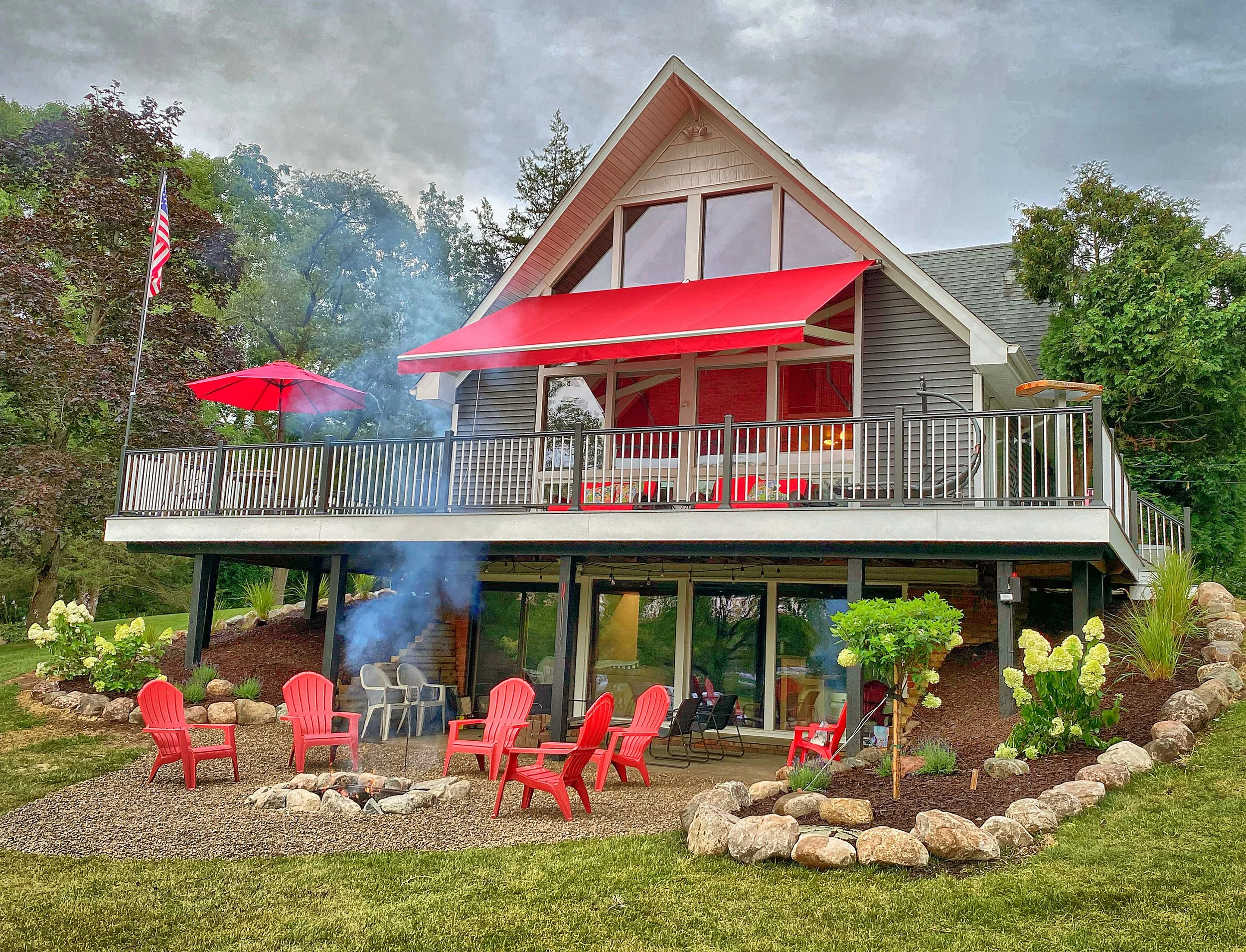 Chelsea, MI - Trex deck with new landscaping. 