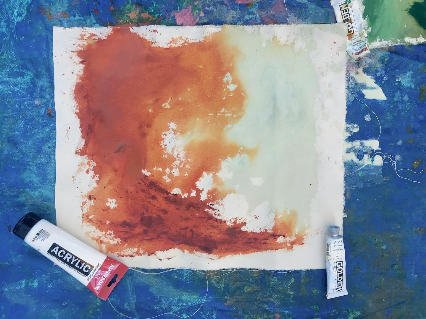 This one is probably my favorite of the Reno Series so far. Can you see the volcano? I only saw it after I stretched it and now I can&rsquo;t unsee it&hellip; 

#volcano #desert #reno #painting #art #abstract #abstractart #abstractpainting #fineart #