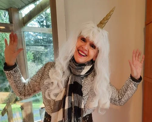 Susan Isaac is a silly unicorn in Sooke BC Canada