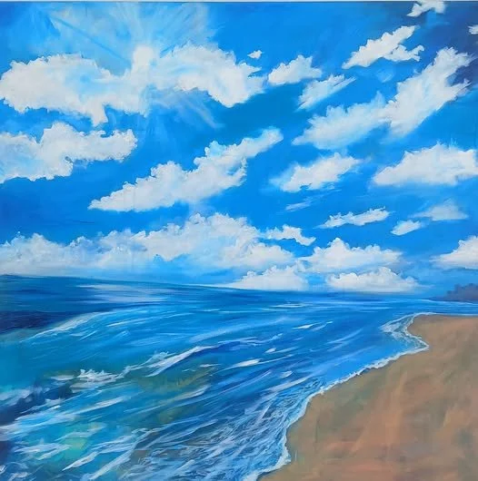 Between Sky & Sea Square Art Print