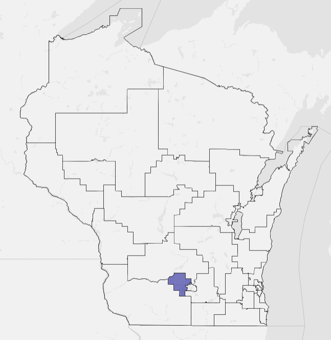 Highlighted image of Senate District 27 Outline