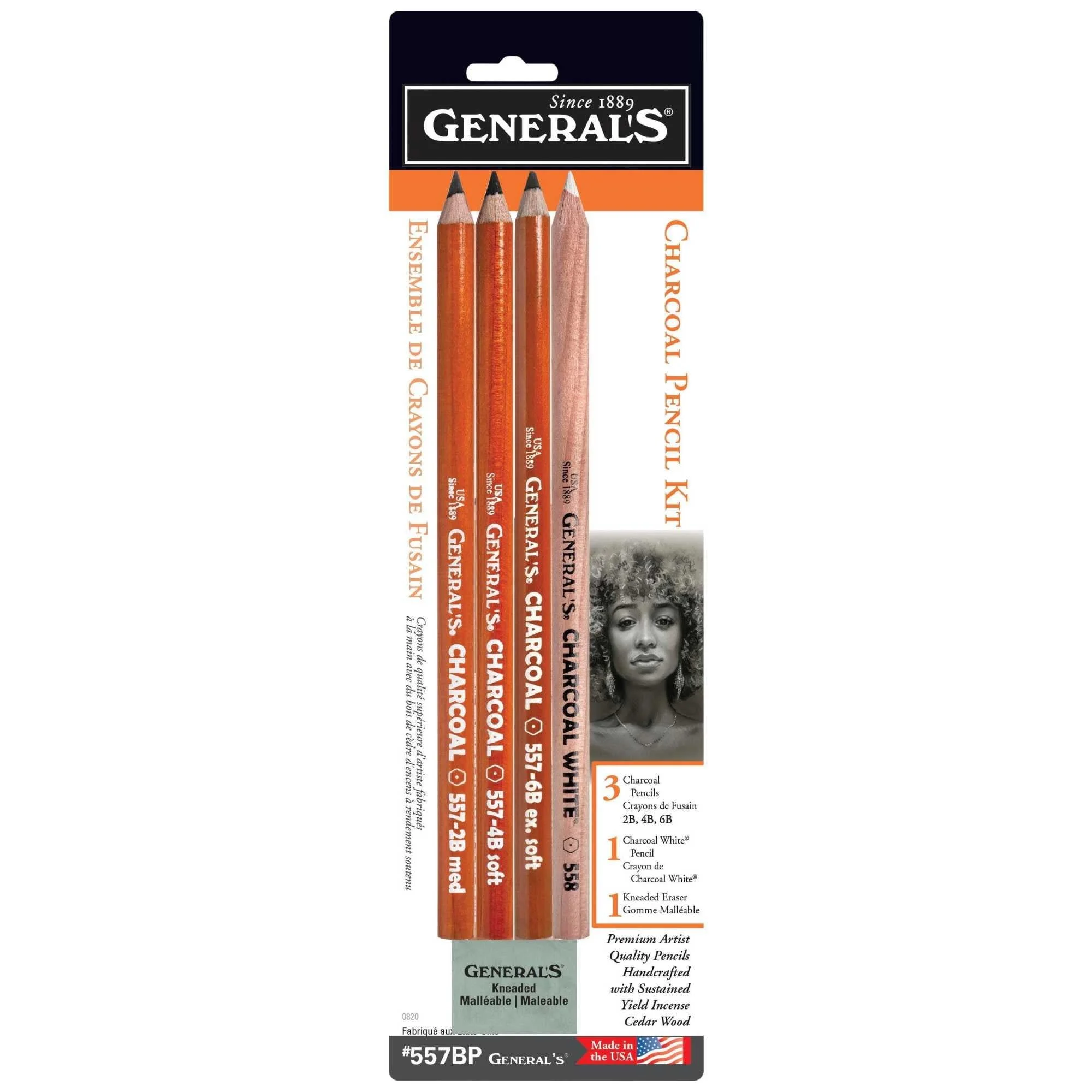 Generals Compressed Charcoal Pencils