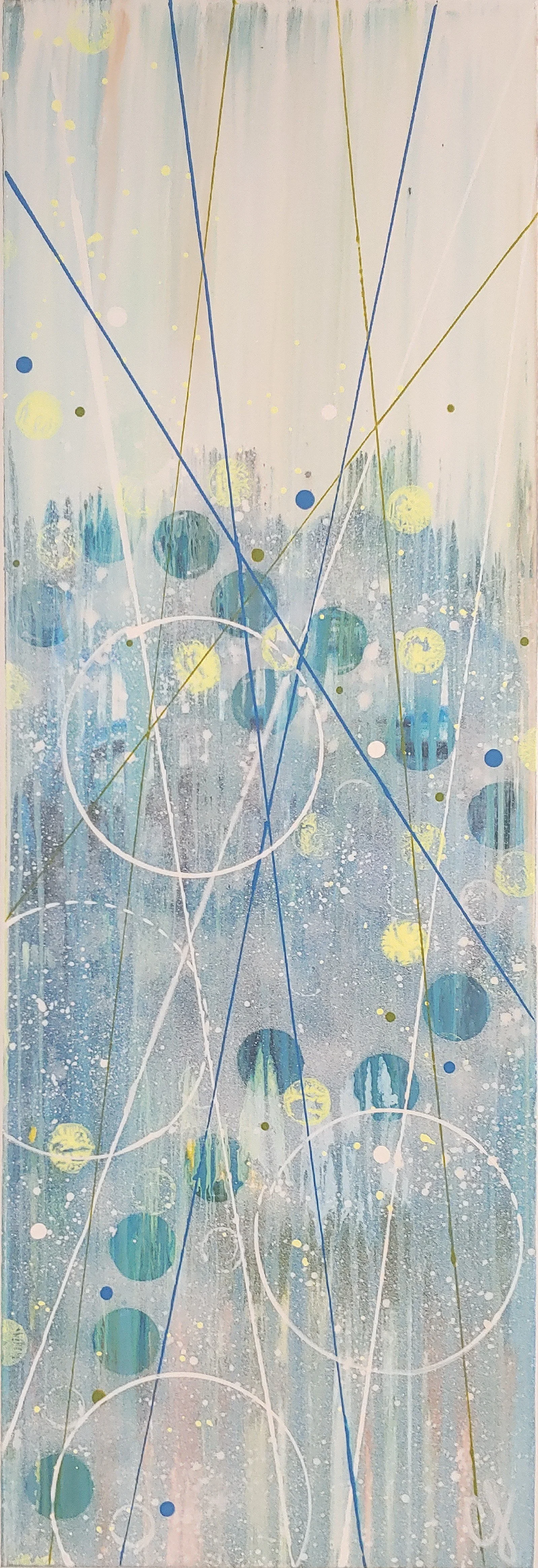 Worlds apart, 54x18.5", acrylic on canvas, $650