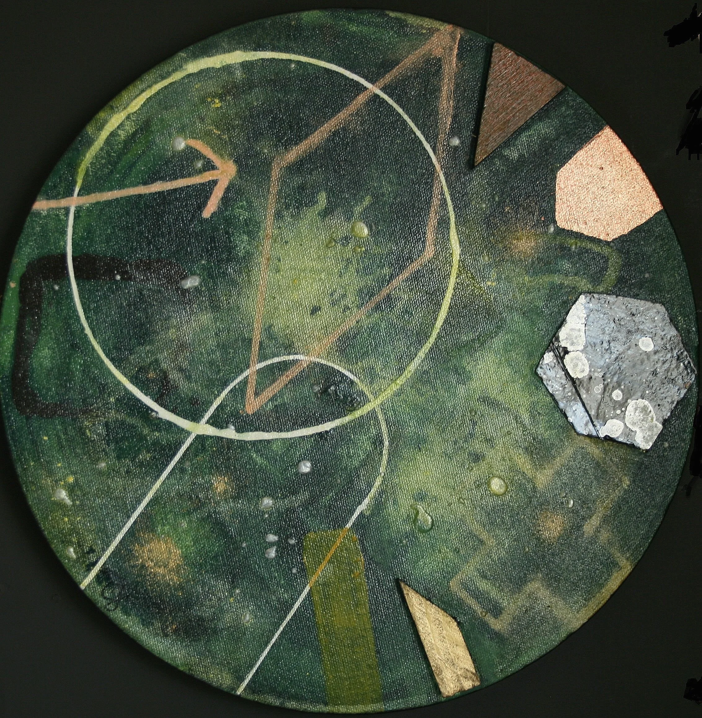 We are all made... (1), 12" mixed media on canvas, $95