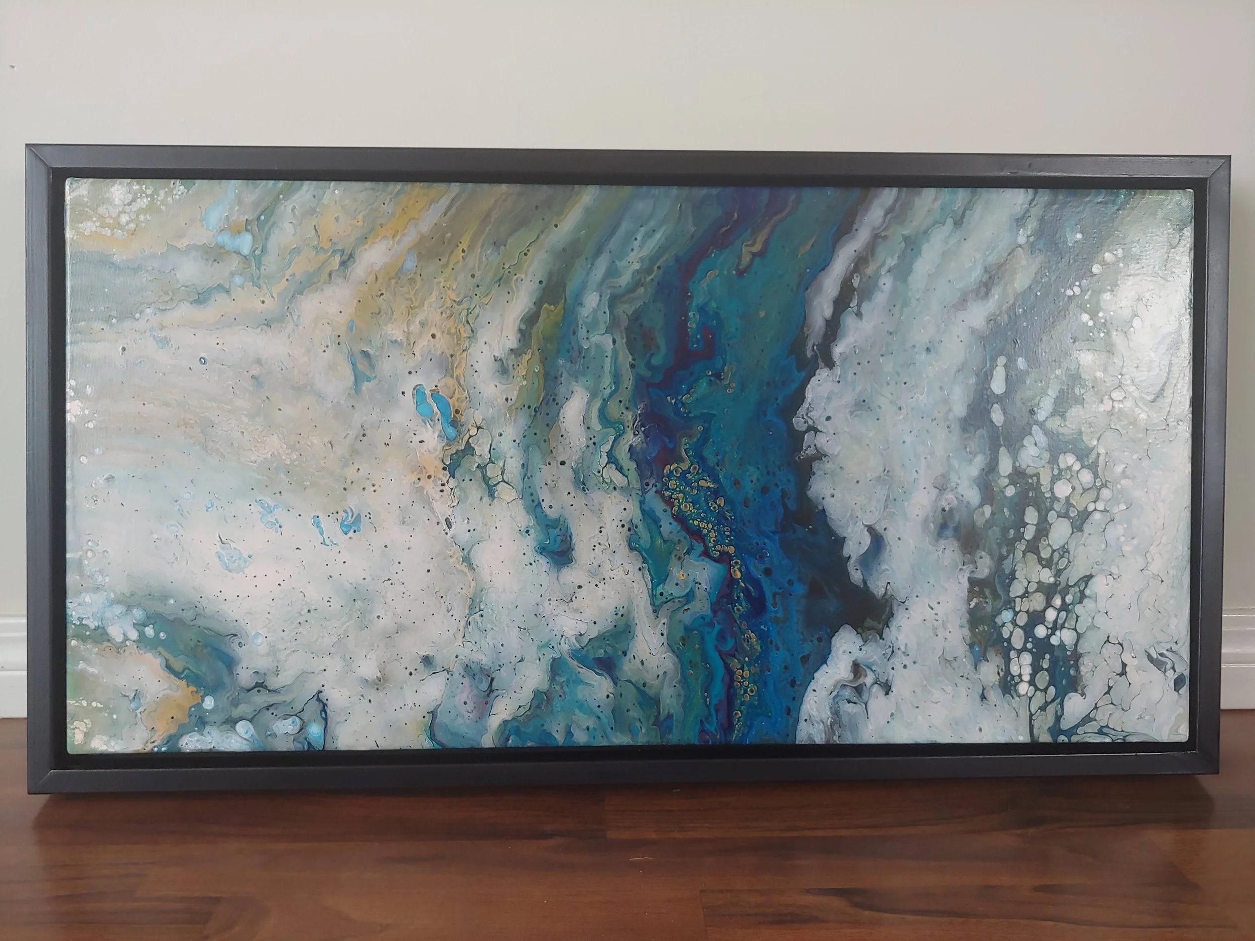 Pine spray painted black