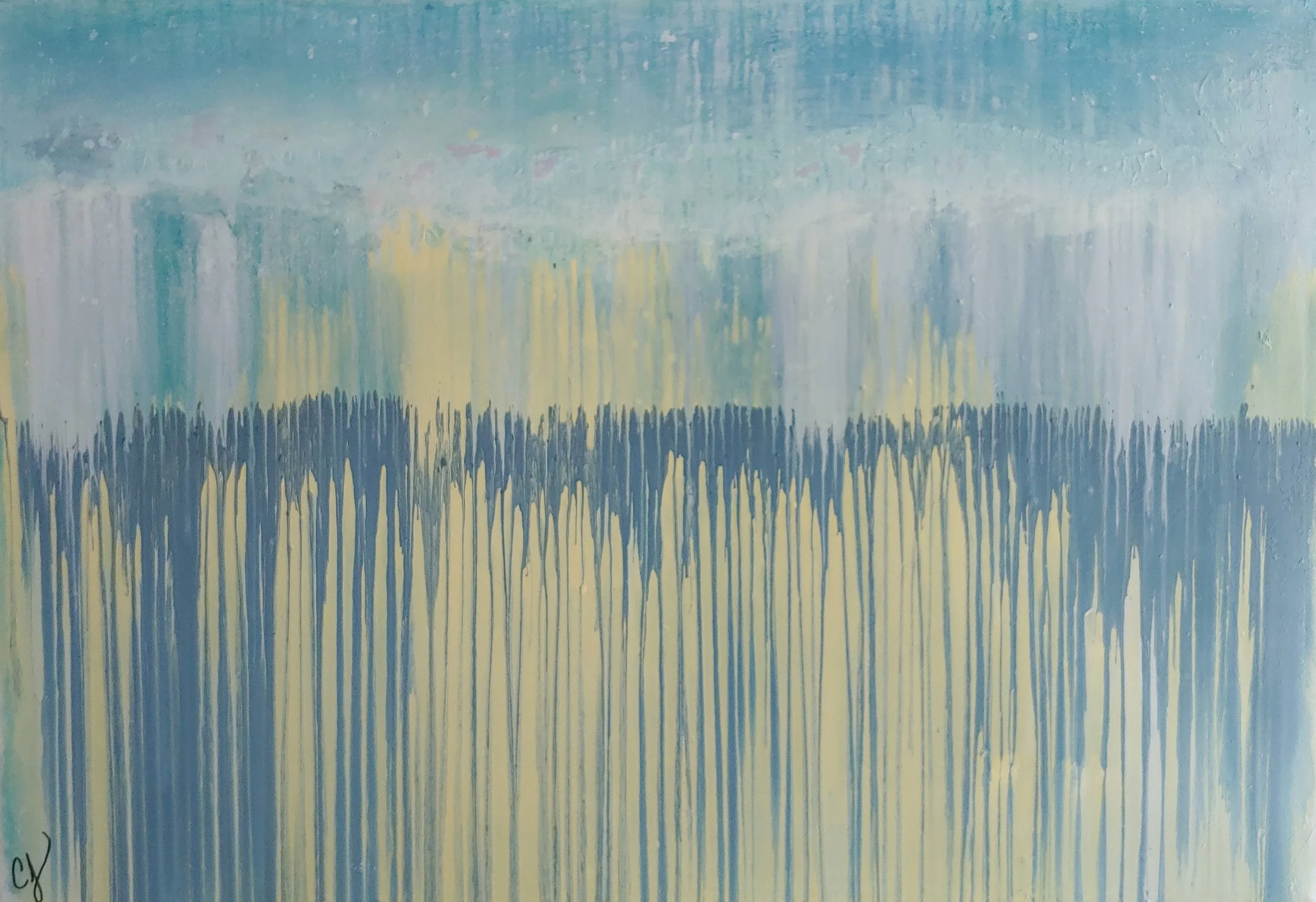 The Tree Line, 31x46", acrylic on recycled canvas, in pine frame, $550