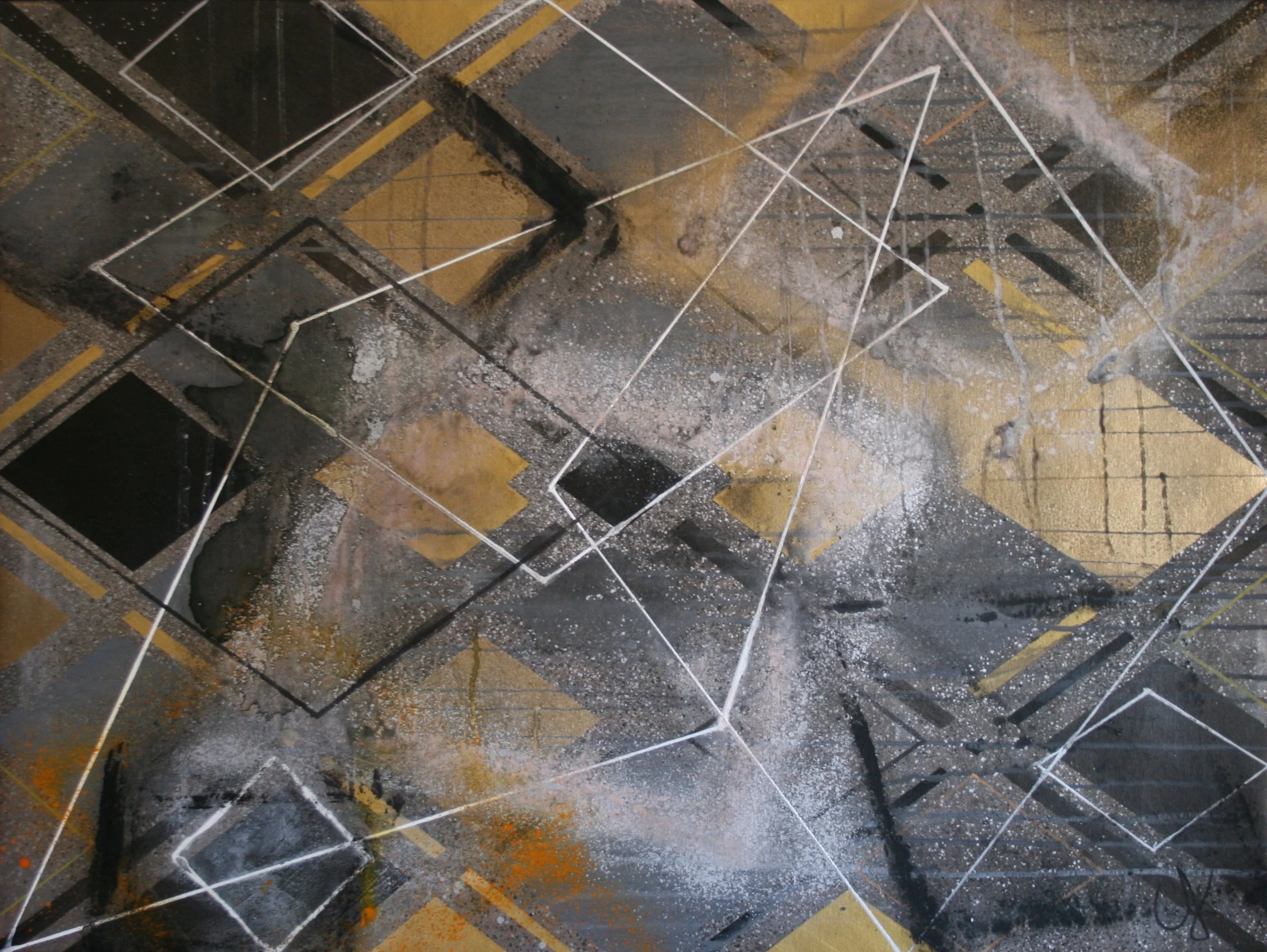 Solid as a Rock, 30x40", mixed media on canvas, $780