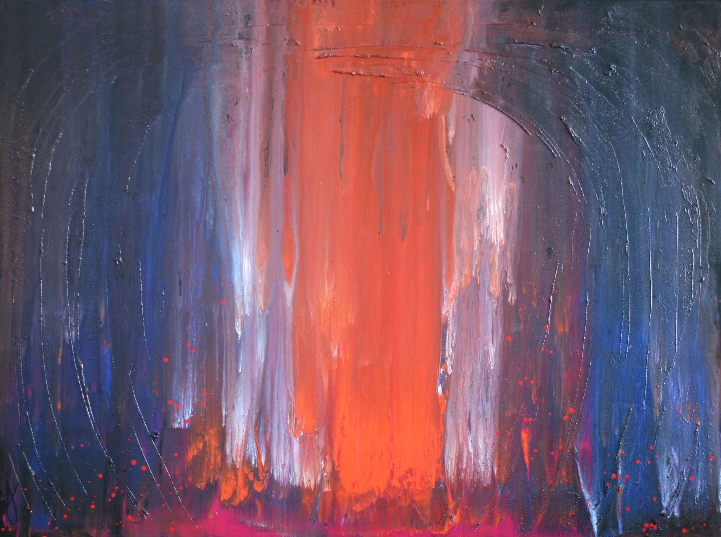 Dwarf King, 30x40", acrylic and paste on canvas, $170