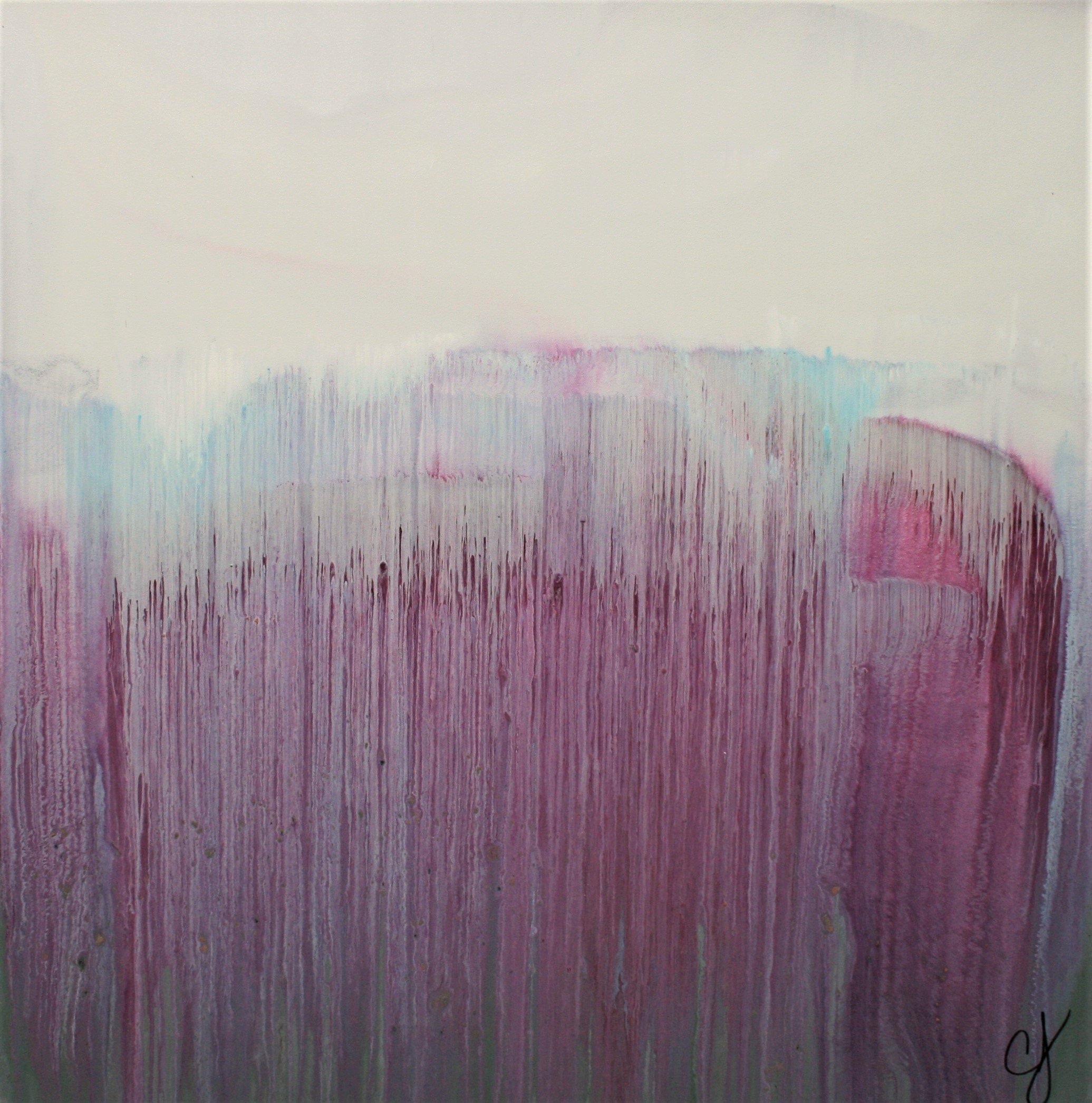 The Falls, 36x36", acrylic on canvas in aspen wood frame, $650