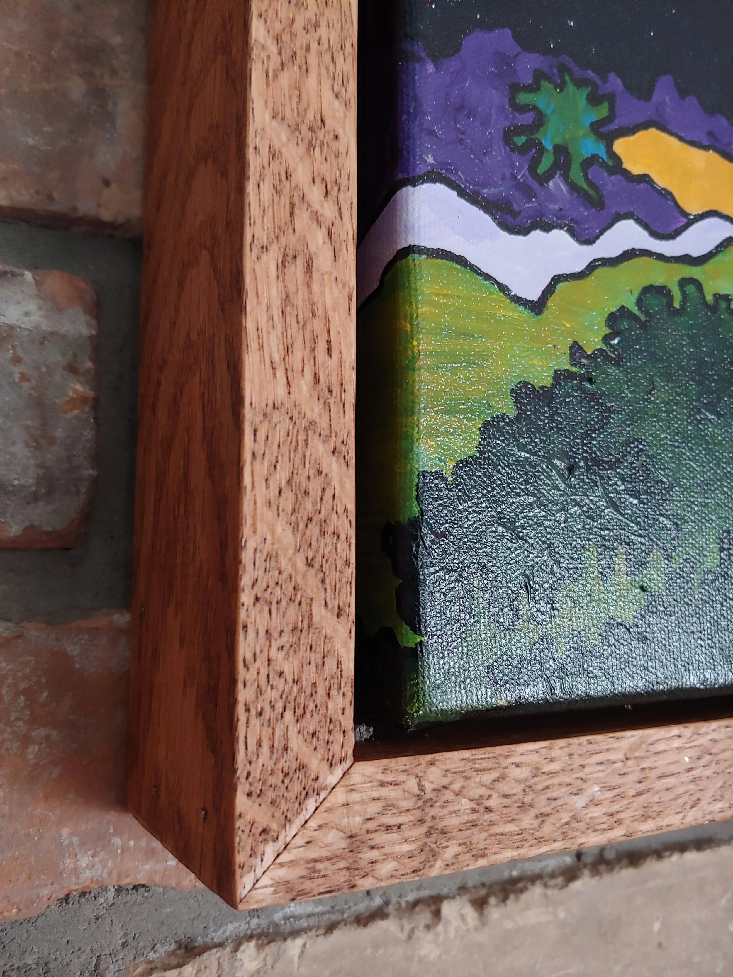 Oak floating frame